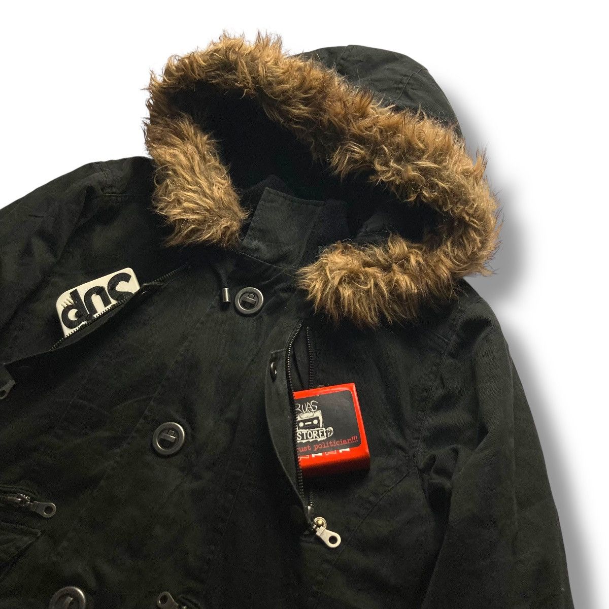 If Six Was Nine 🇯🇵 IN THE ATTIC PUNK GOTHIC DETACHABLE FUR HOODIE JACKET Size US L / EU 52-54 / 3 - 3 Thumbnail