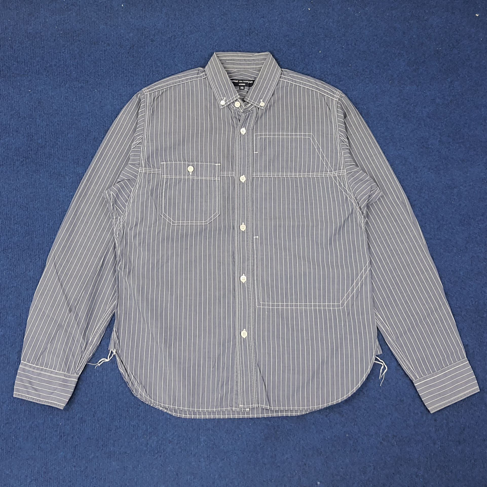 Comme des Garcons Homme × Japanese Brand × Vintage Vintage Comme Des Garcons Homme Button Up Shirt C219N51 Size US S / EU 44-46 / 1 - 1 Thumbnail