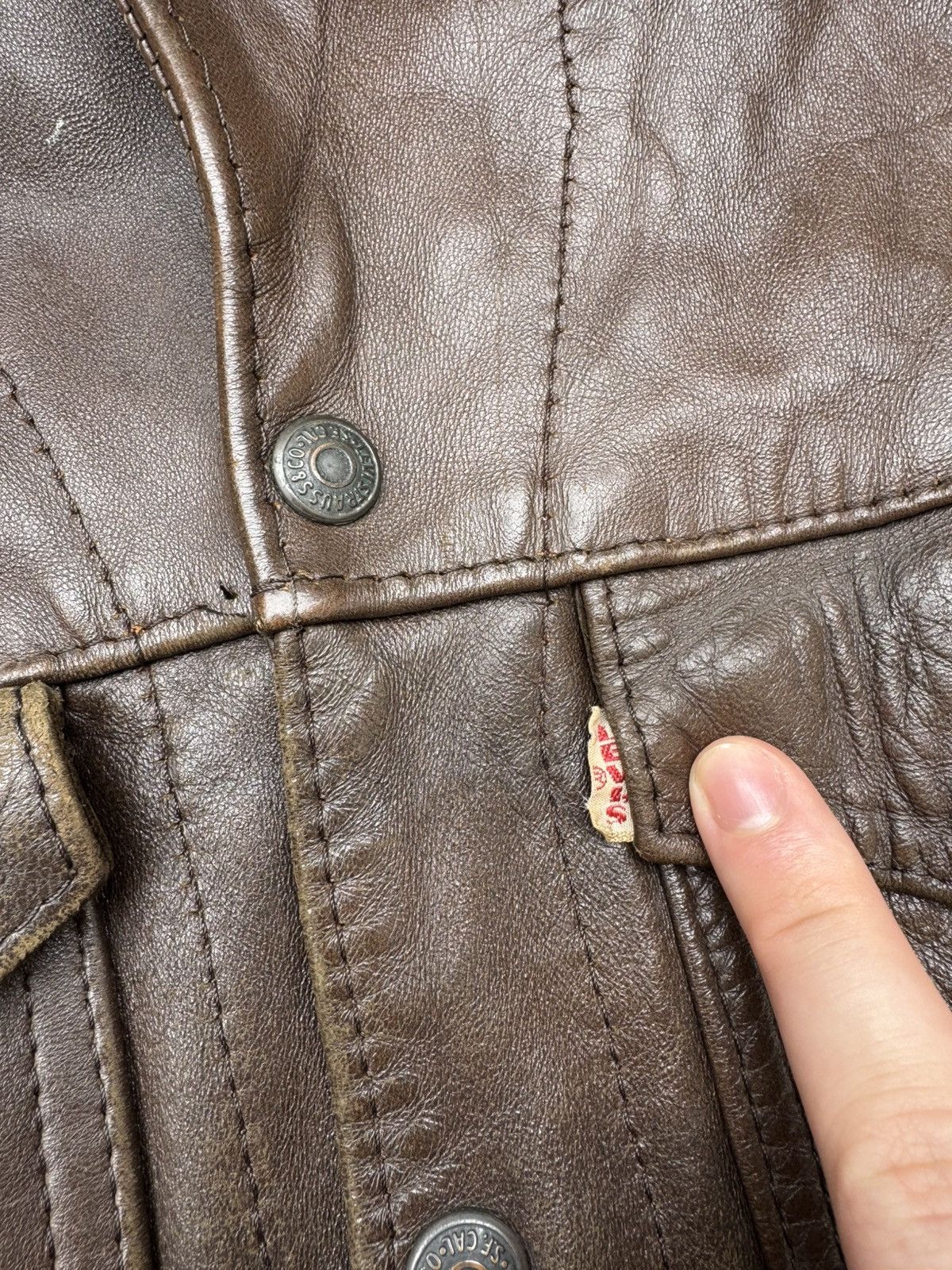 Levi's Vtg 1950s Levi’s ‘short horn’ Big E Leather Jacket Size US S / EU 44-46 / 1 - 7 Thumbnail