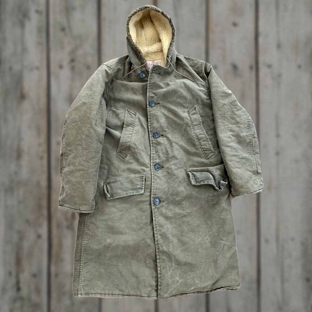 Vintage VINTAGE Golden Fleece Jacket Mens Large Green Cotton Hooded Parka Trenchcoat Western Puffer Ski Vintage Outerwear Size US L / EU 52-54 / 3 - 1 Thumbnail