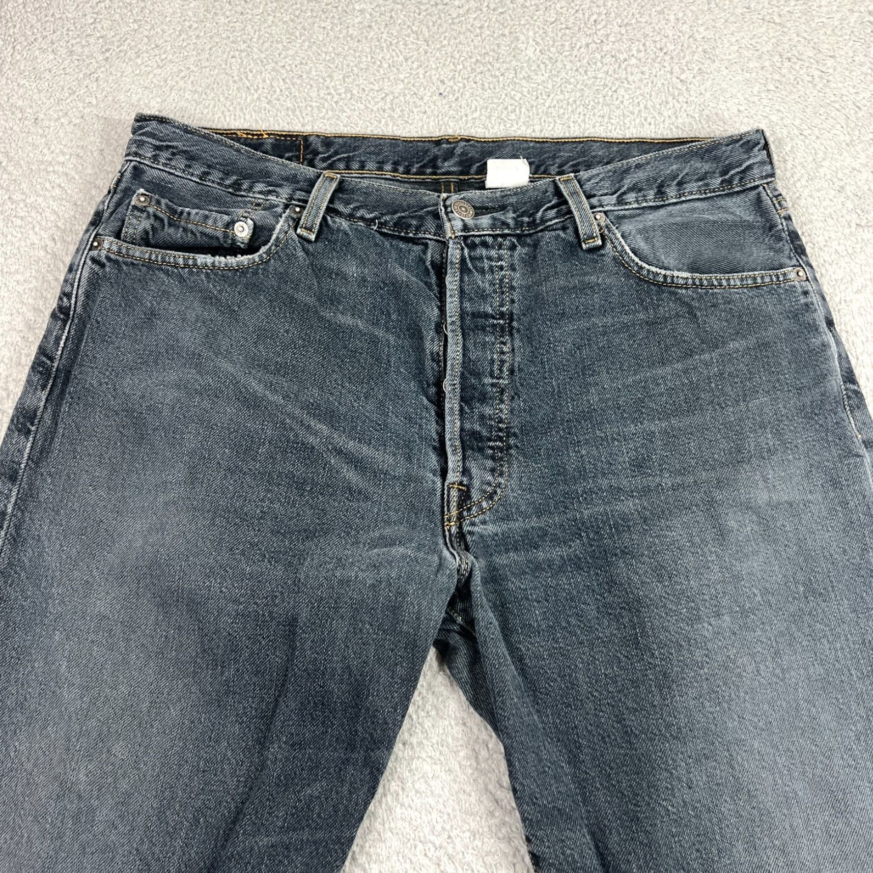 Levi's LEVI'S 501 Jeans Mens 36x30 Blue Dark Wash Straight Leg Regular Fit Denim Size US 36 / EU 52 - 2 Thumbnail
