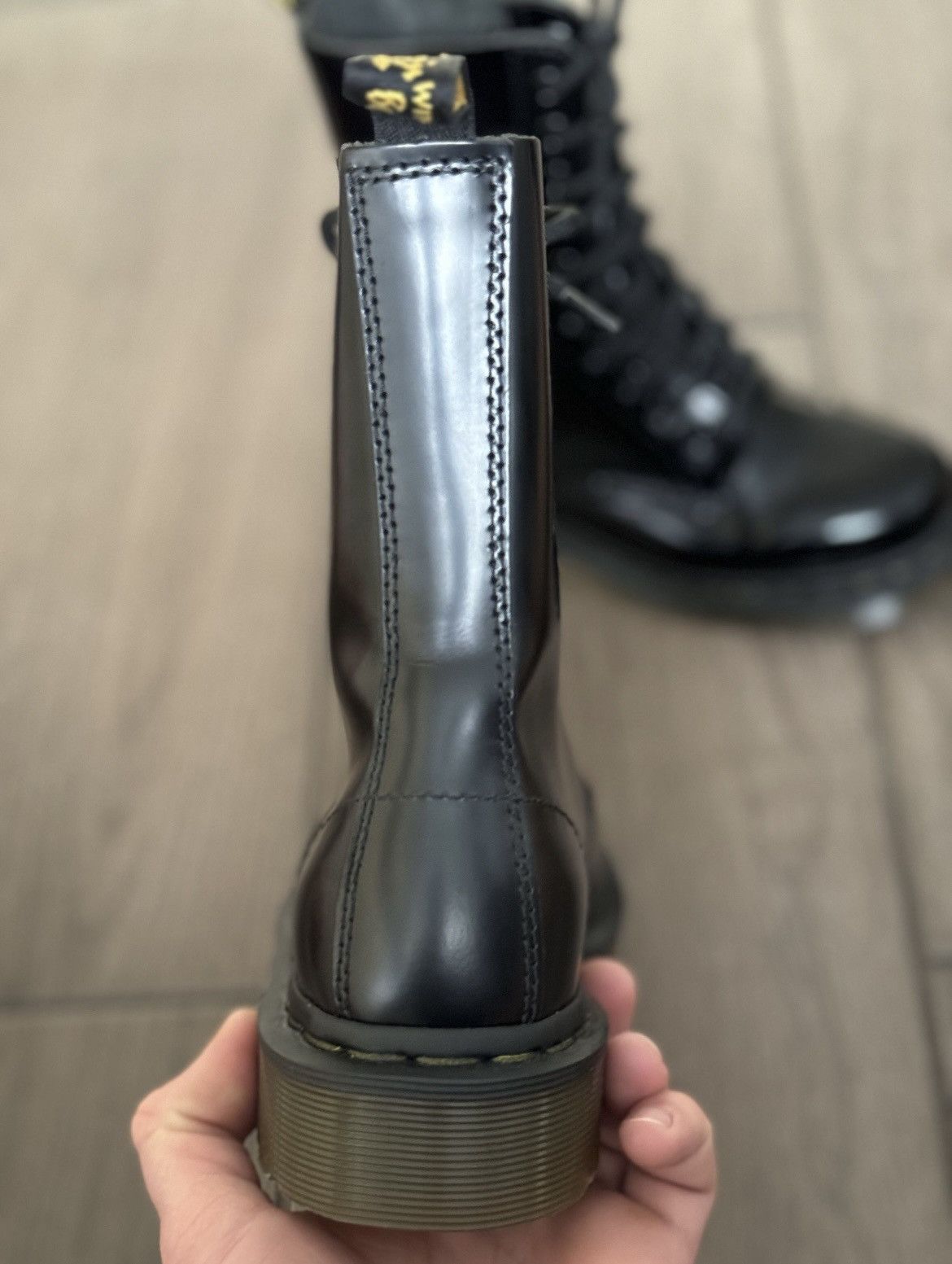 Dr. Martens Dr.Martens 1490 black patent lamper Mid Calf leather boots Size US 6 / IT 36 - 5 Thumbnail