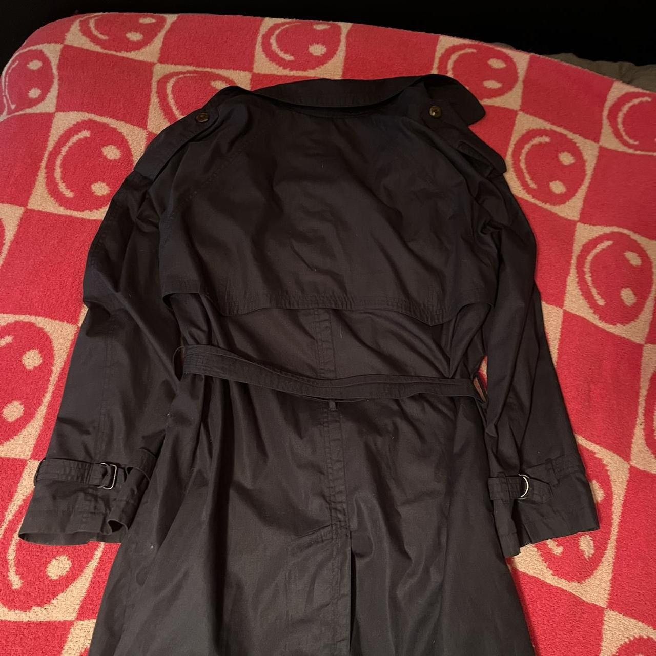 Yves Saint Laurent YSL Navy Belted Double-Breasted Overcoat Size US L / EU 52-54 / 3 - 6 Thumbnail