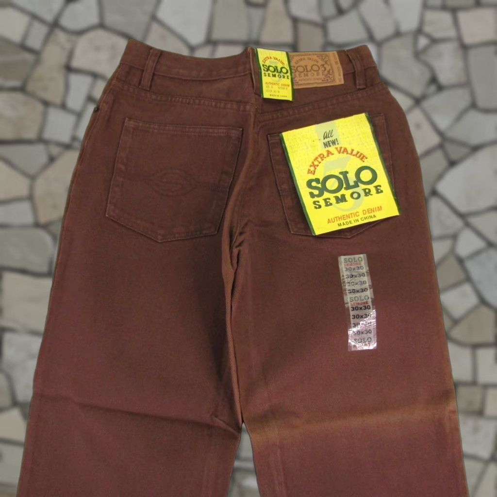 Vintage VINTAGE Solo Semore Jeans Mens 30x30 Blue Denim Straight Leg 90s Y2K Deadstock Jeans Mens Size US 28 / EU 44 - 1 Thumbnail