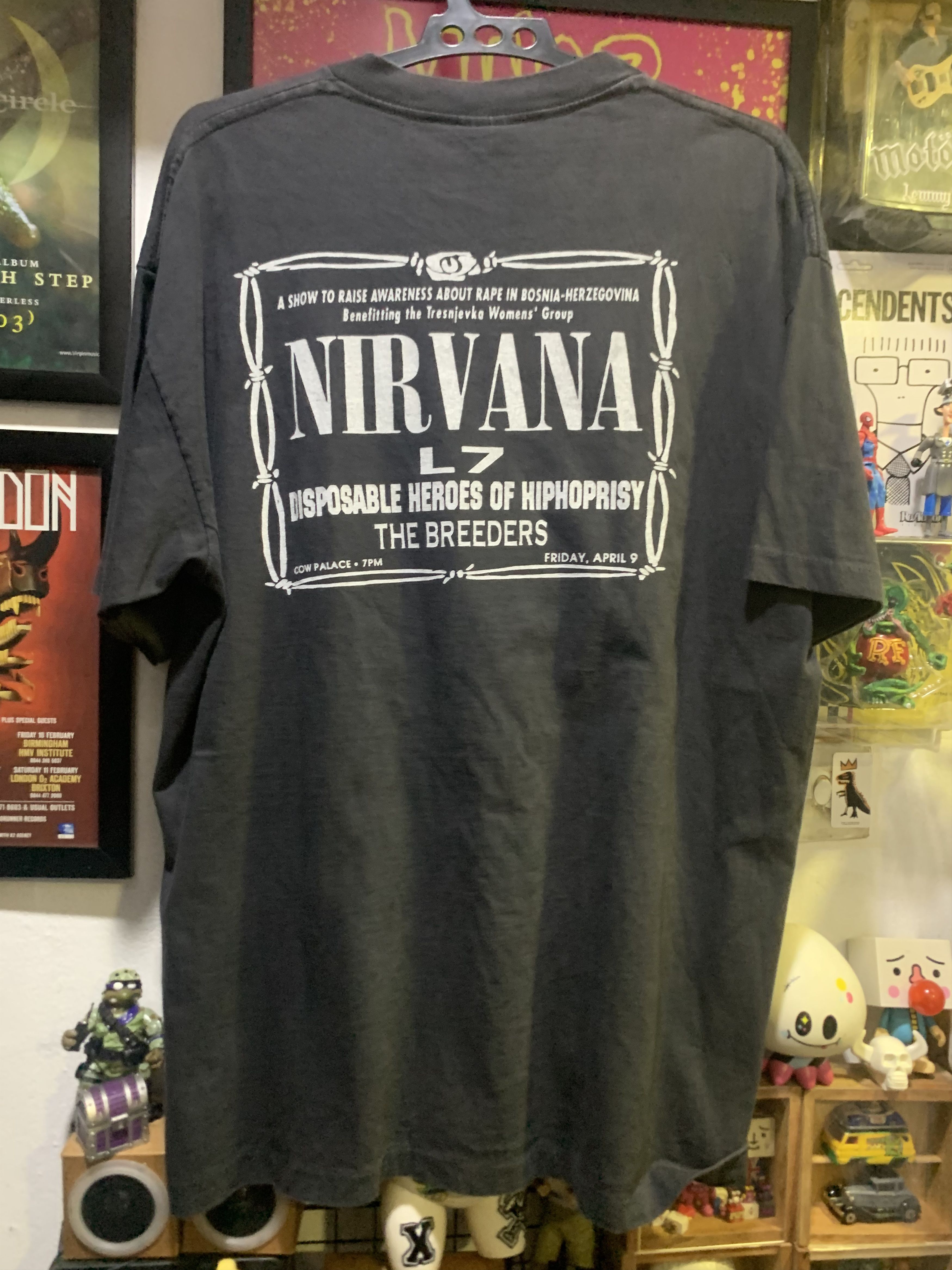 Band Tees Vintage NIRVANA, L7 & THE BREEDERS Live in Paris 1993 Size US XL / EU 56 / 4 - 8 Thumbnail