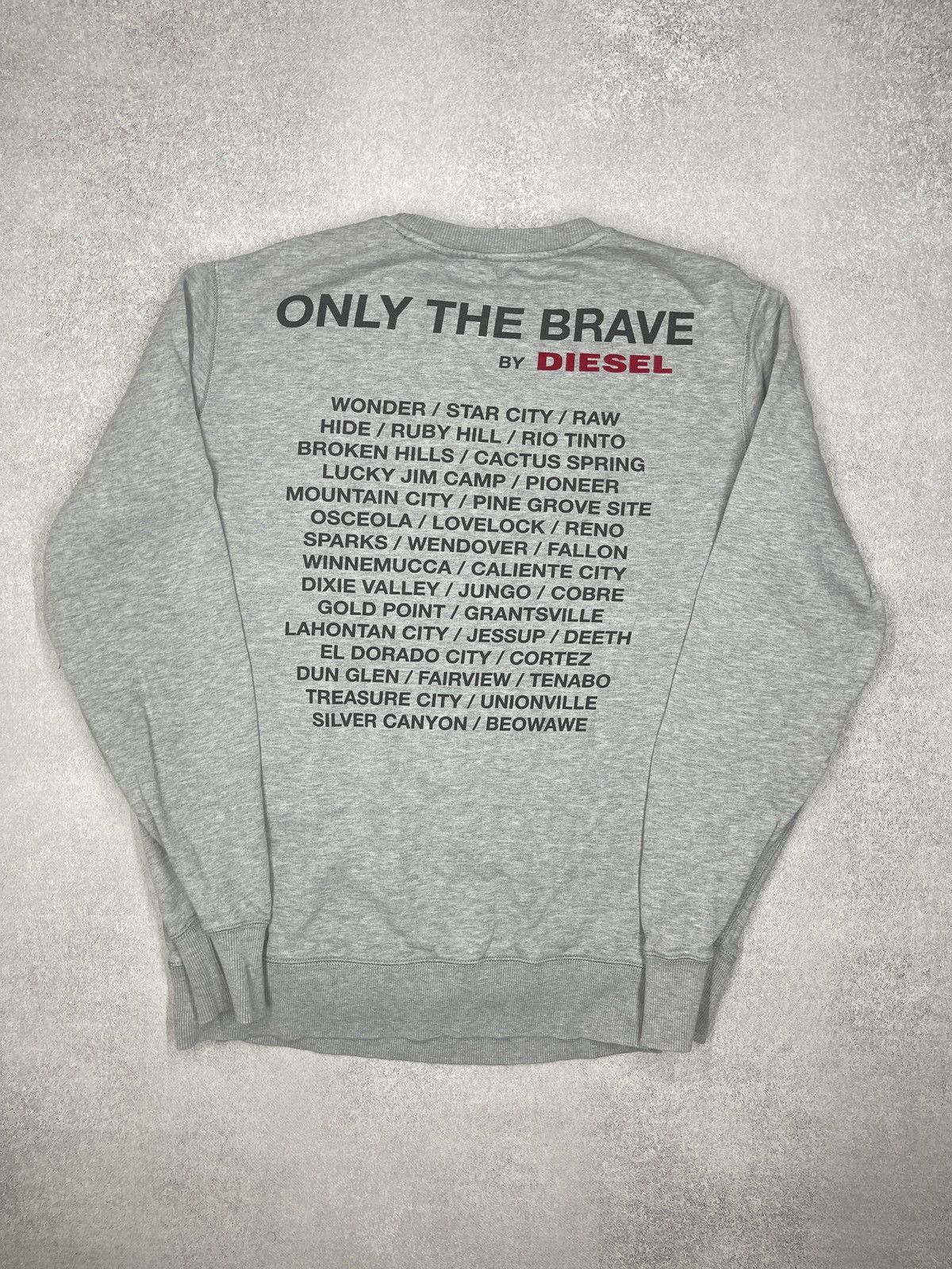 Diesel Mens Diesel Only The Brave Sweatshirt Grey Big Logo Size M/L Size US M / EU 48-50 / 2 - 6 Thumbnail