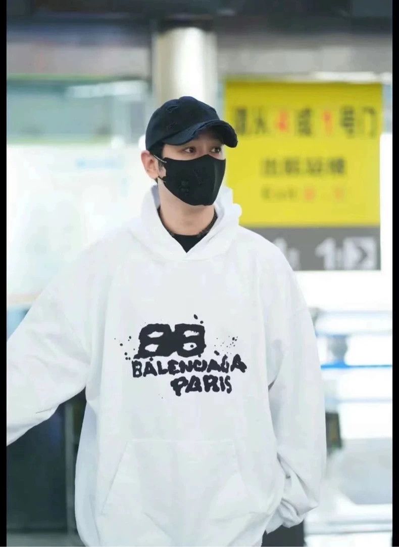 Balenciaga Balenciaga Double b splash-ink graffiti printed Logo hoode Size US S / EU 44-46 / 1 - 7 Thumbnail