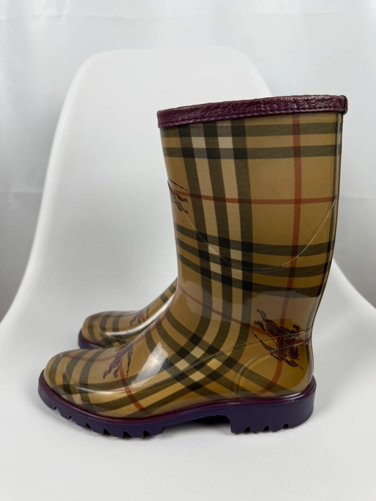 Burberry Burberry Rubber Boots Checkered size 37 Size US 7 / IT 37 - 3 Thumbnail
