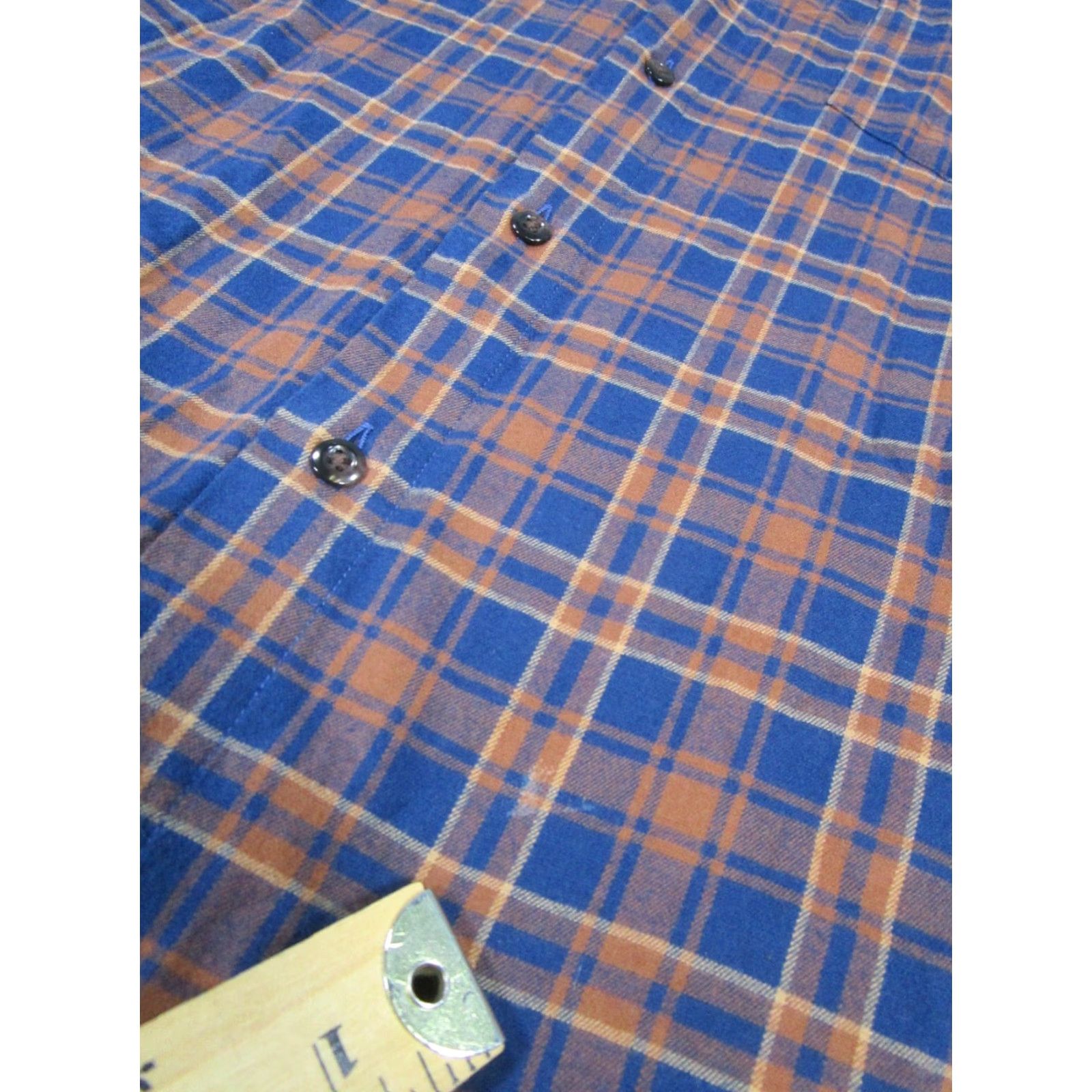 Bonobos Bonobos Flannel Shirt Mens Large Blue Cotton Button-Up Slim Size US L / EU 52-54 / 3 - 7 Thumbnail