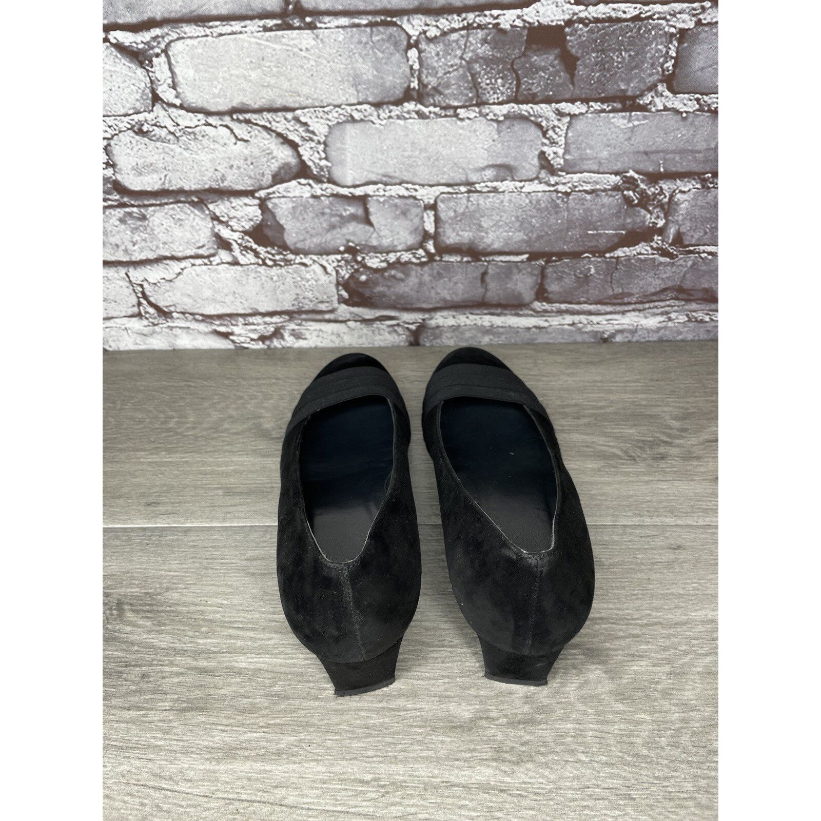 Stuart Weitzman Stuart Weitzman Black Suede Leather High Wedge Pumps Shoes W Size US 10 / IT 40 - 11 Thumbnail