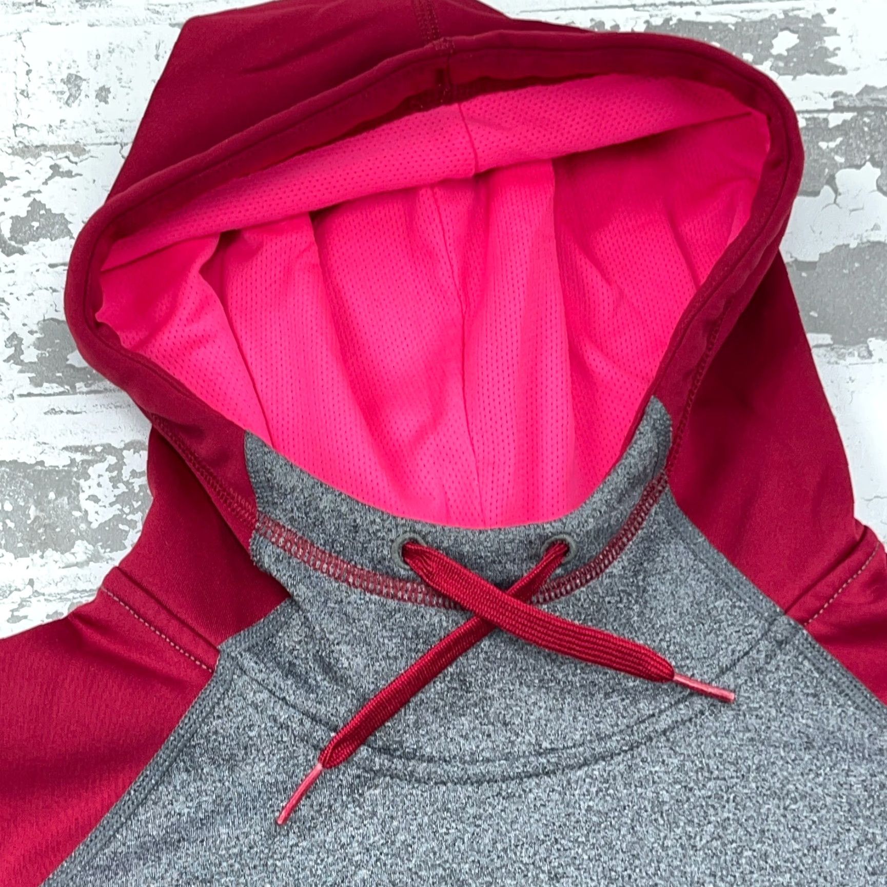 Nike Nike Hoodie Women Small Pink Gray Sweatshirt Therma Fit Pullover Mock Neck Casual Activewear Size S / US 4 / IT 40 - 6 Thumbnail