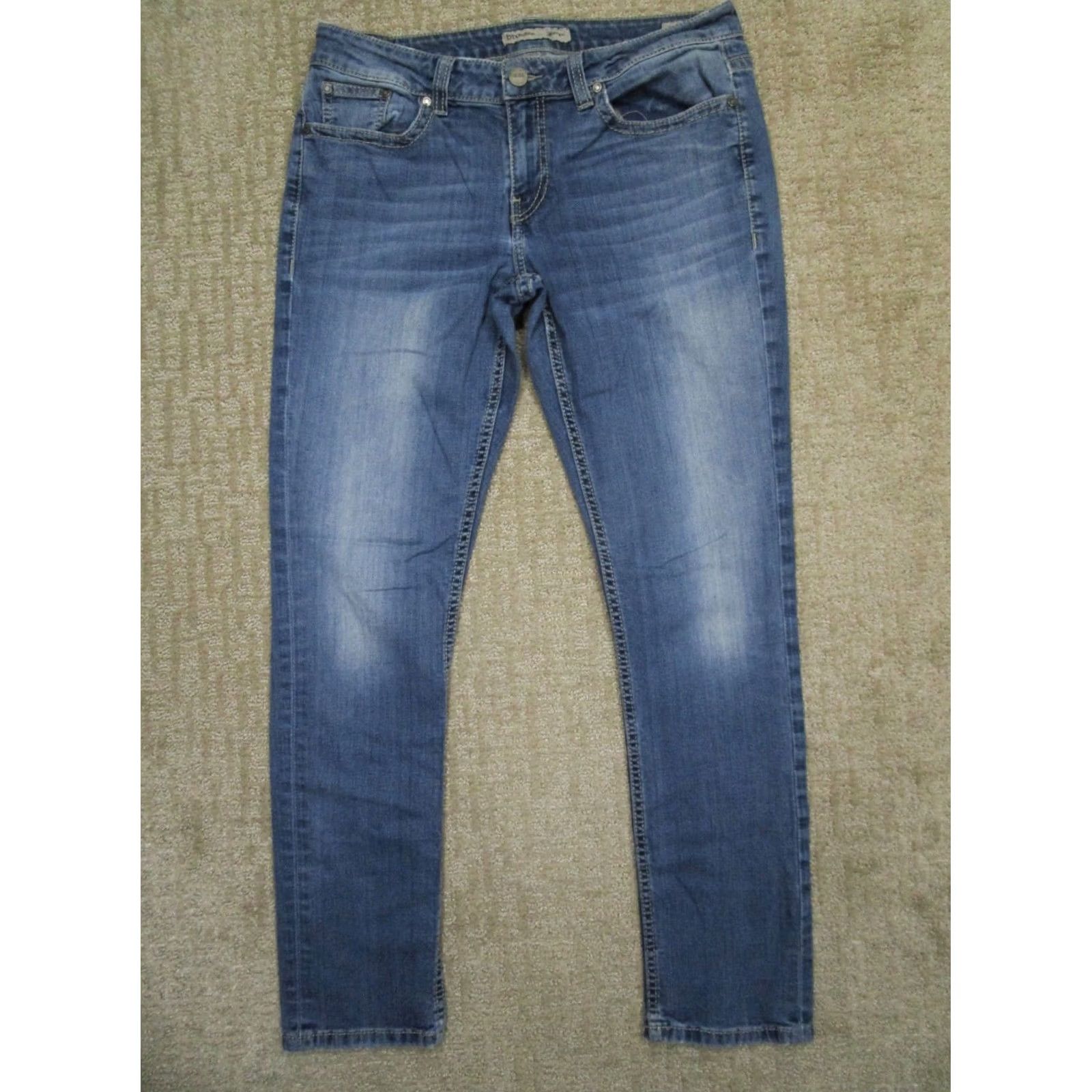 Vintage BKE Jeans Women 31x31 Buckle Low Rise Harper Jeans Light Wash Denim Skinny 5-Pocket Logo Size 24" / US 00 / IT 34 - 2 Thumbnail