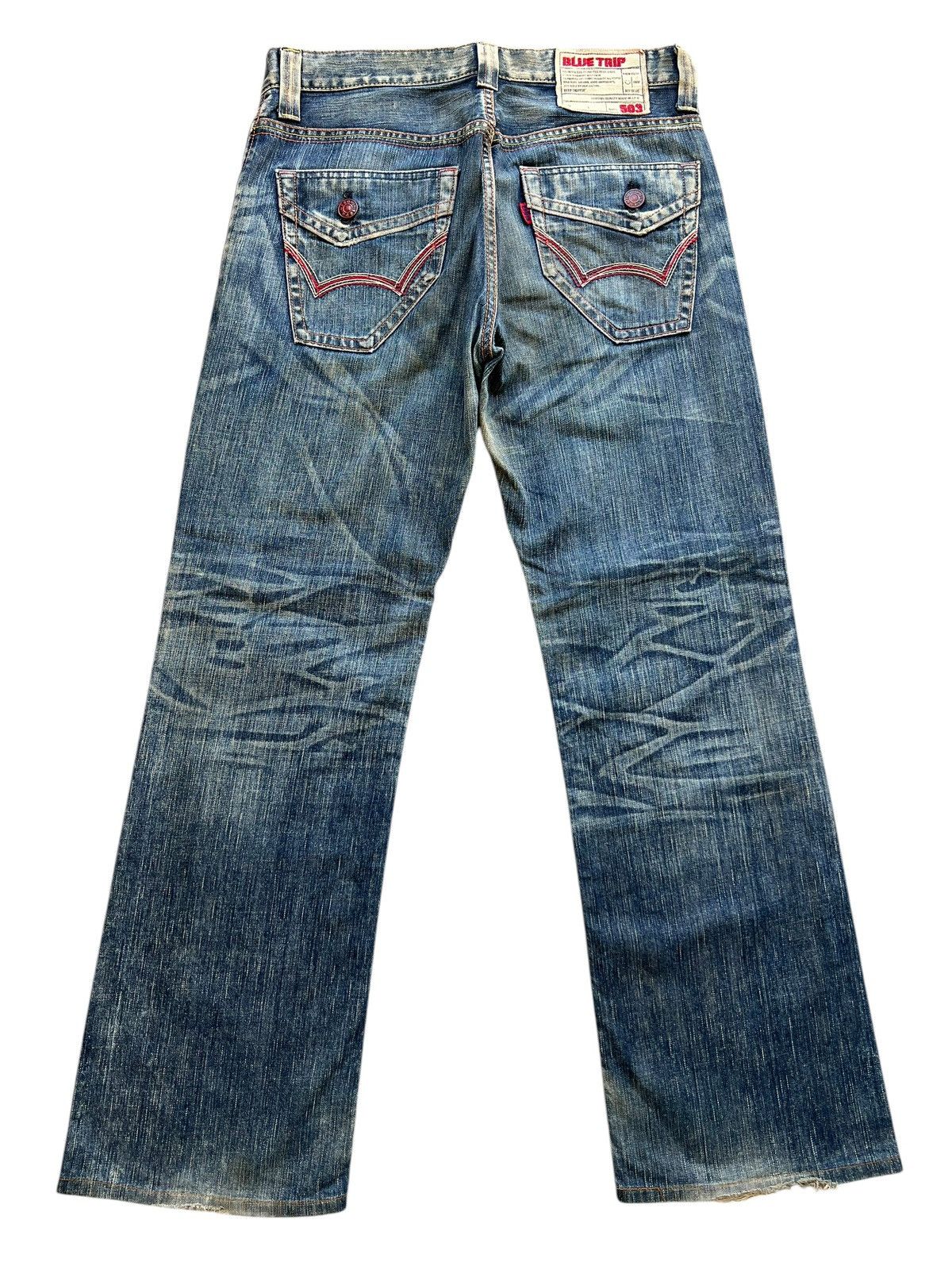 Edwin Vintage Edwin Blue Trip Bootcut Flare Denim Jeans 35x31 Size US 35 - 3 Thumbnail