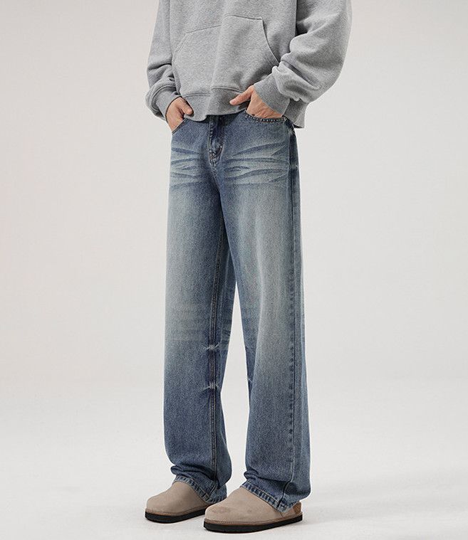 Vintage Retro American cleanfit loose straight men's baggy jeans Size US 32 / EU 48 - 2 Thumbnail