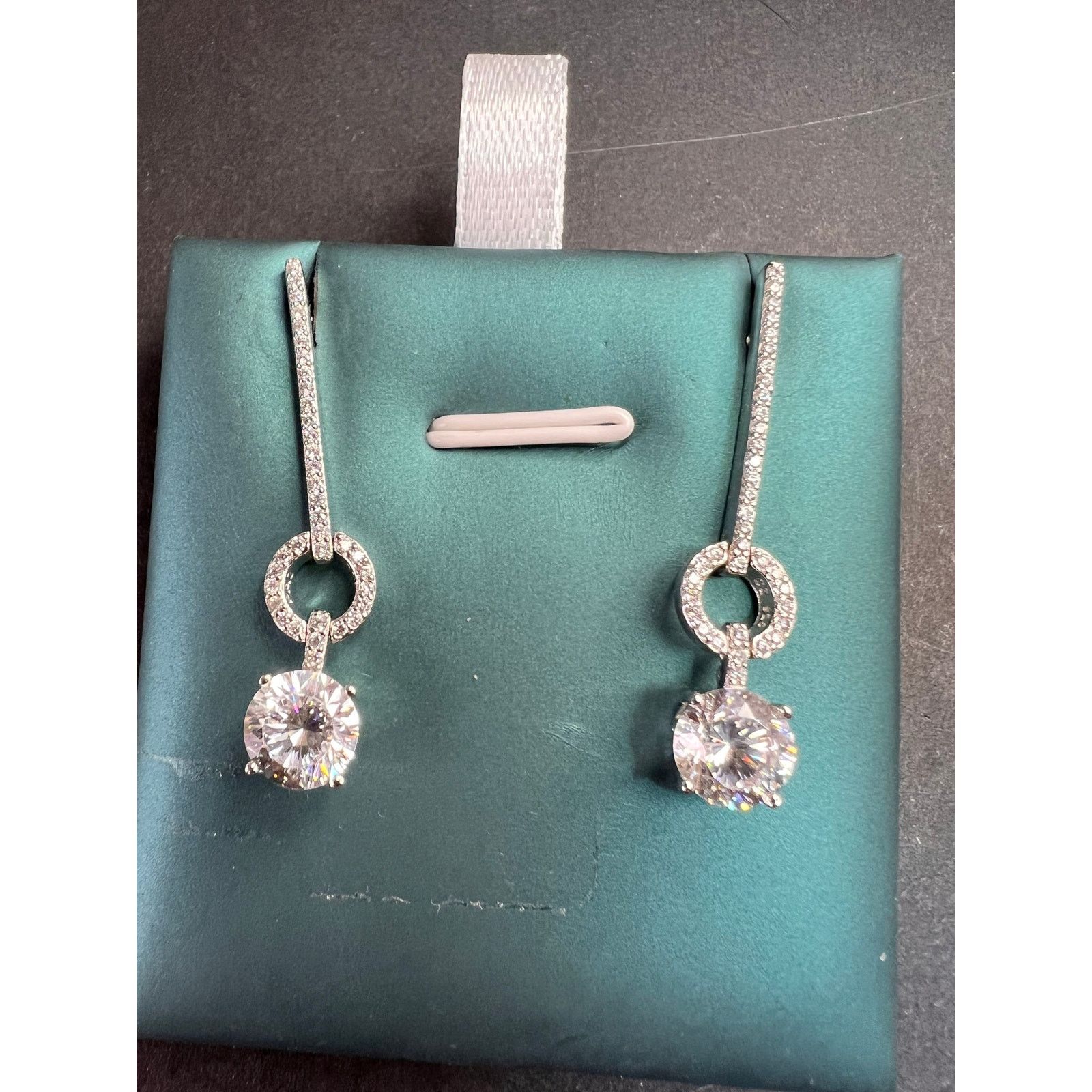Other White CZ long earrings in sterling silver Size ONE SIZE - 11 Thumbnail