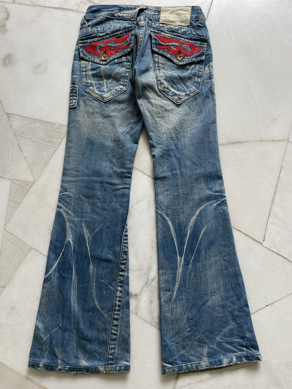 If Six Was Nine Vintage Japanese Brand Flare Gothic Jeans Size US 28 / EU 44 - 2 Thumbnail