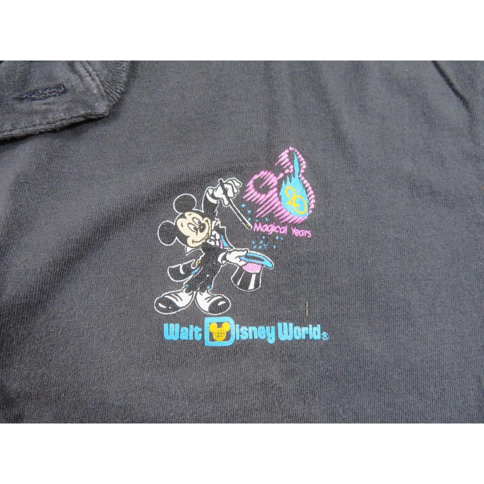 Other Mickey Mouse Henley Walt Disney World Black T-Shirt L 1990s Size US L / EU 52-54 / 3 - 3 Thumbnail