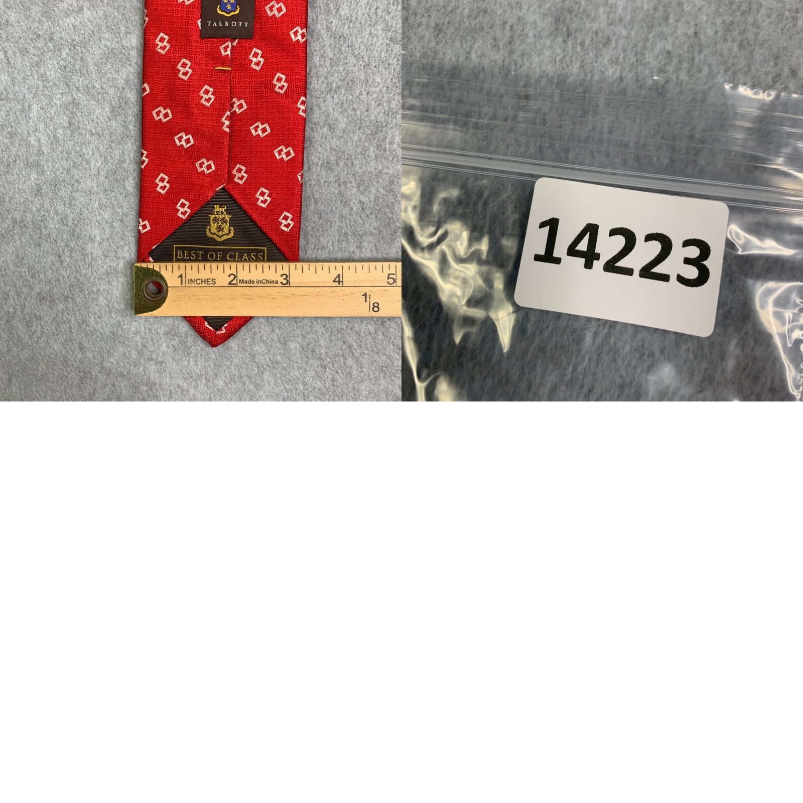 Robert Talbott Robert Talbott Silk Neck Tie Geometric Red Mens Best Of Class Size ONE SIZE - 8 Thumbnail