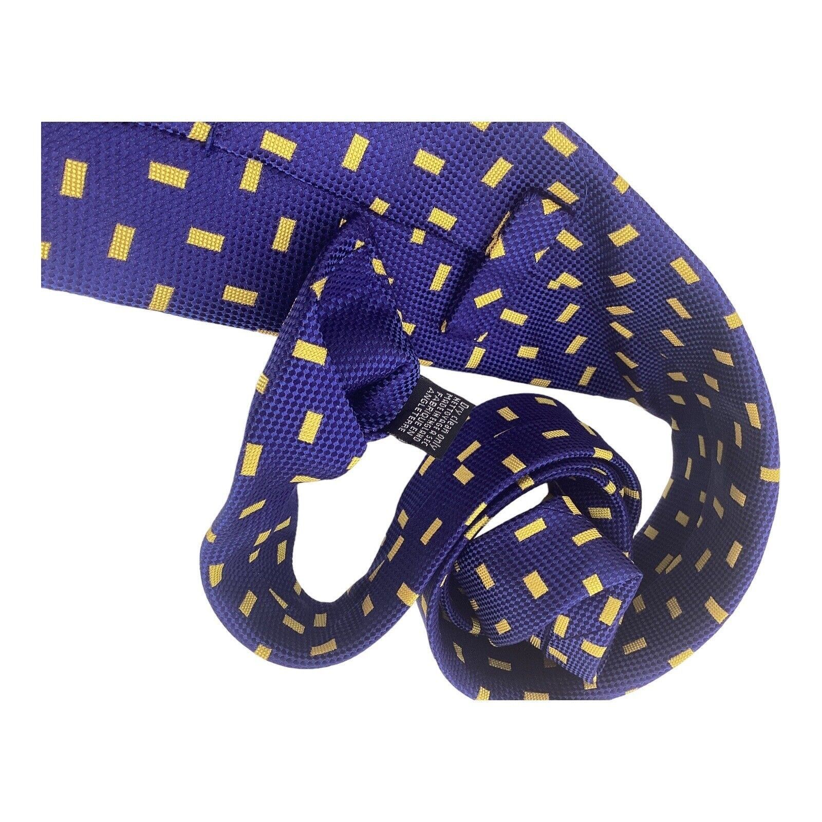 Alfred Dunhill ALFRED DUNHILL Blue Geometric Luxury Silk Tie Made In Englan Size ONE SIZE - 5 Thumbnail