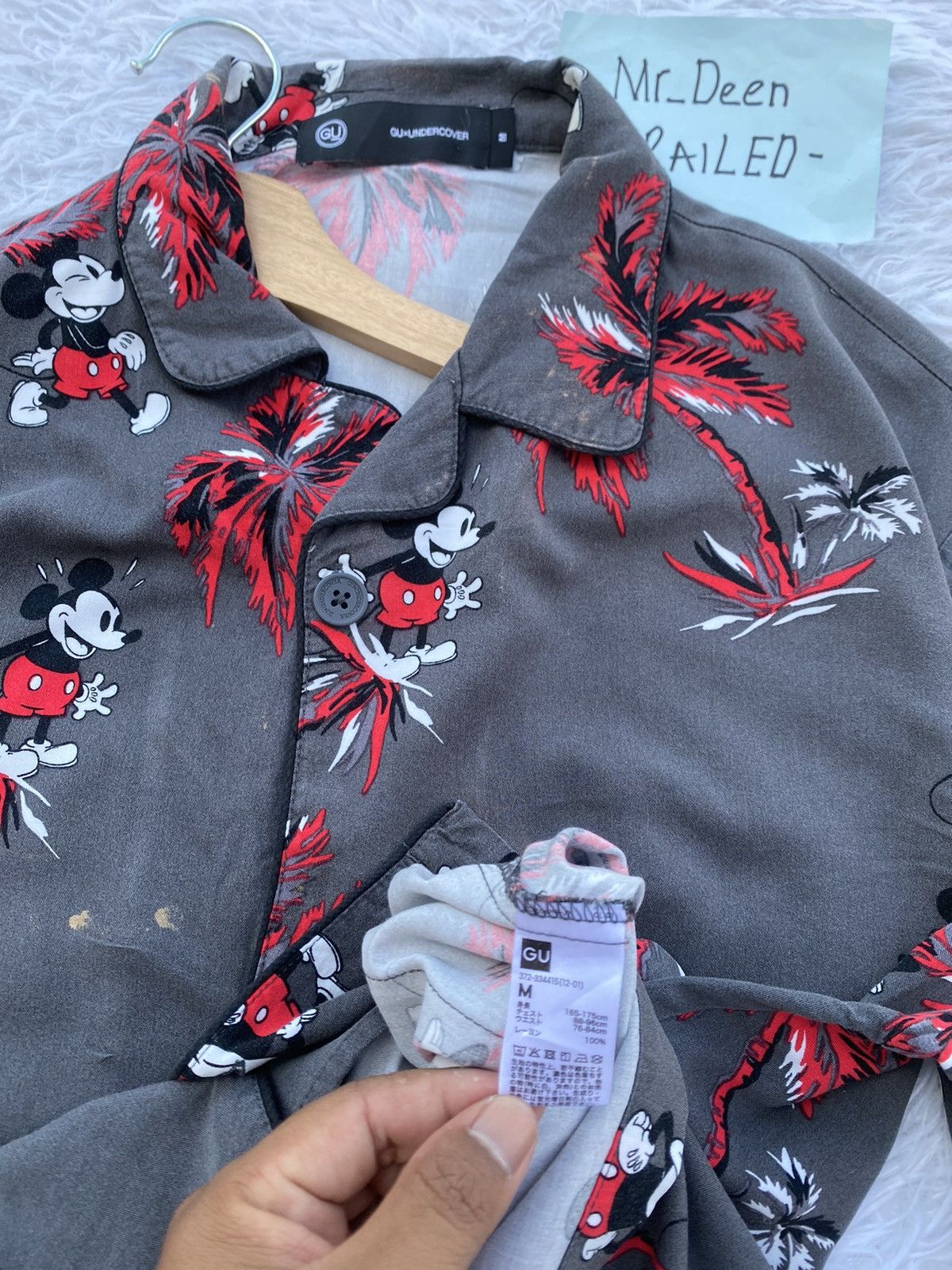 GU × Undercover Rare GU x Undercover Mickey Mouse Buttons Shirt Size US L / EU 52-54 / 3 - 8 Thumbnail