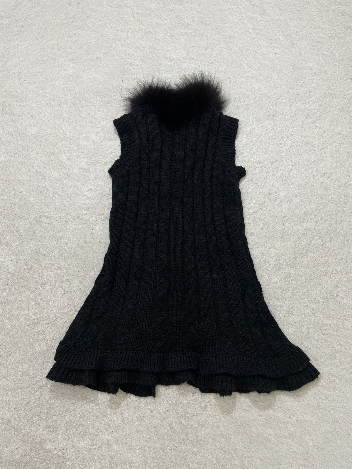 14th Addiction 2000s GOA Knit Fur Trim Vest Grunge Poem Opium Y2K ifsix Size S / US 4 / IT 40 - 7 Thumbnail