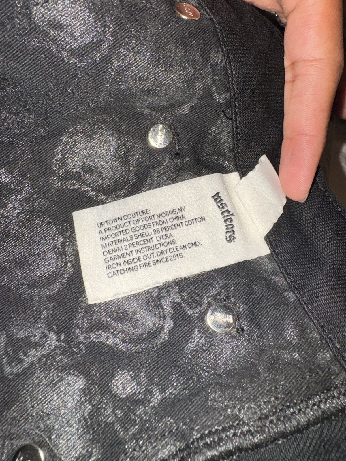 Whensmokeclears WHENSMOKECLEARS Denim Heartwear Shorts Size US 36 / EU 52 - 5 Thumbnail