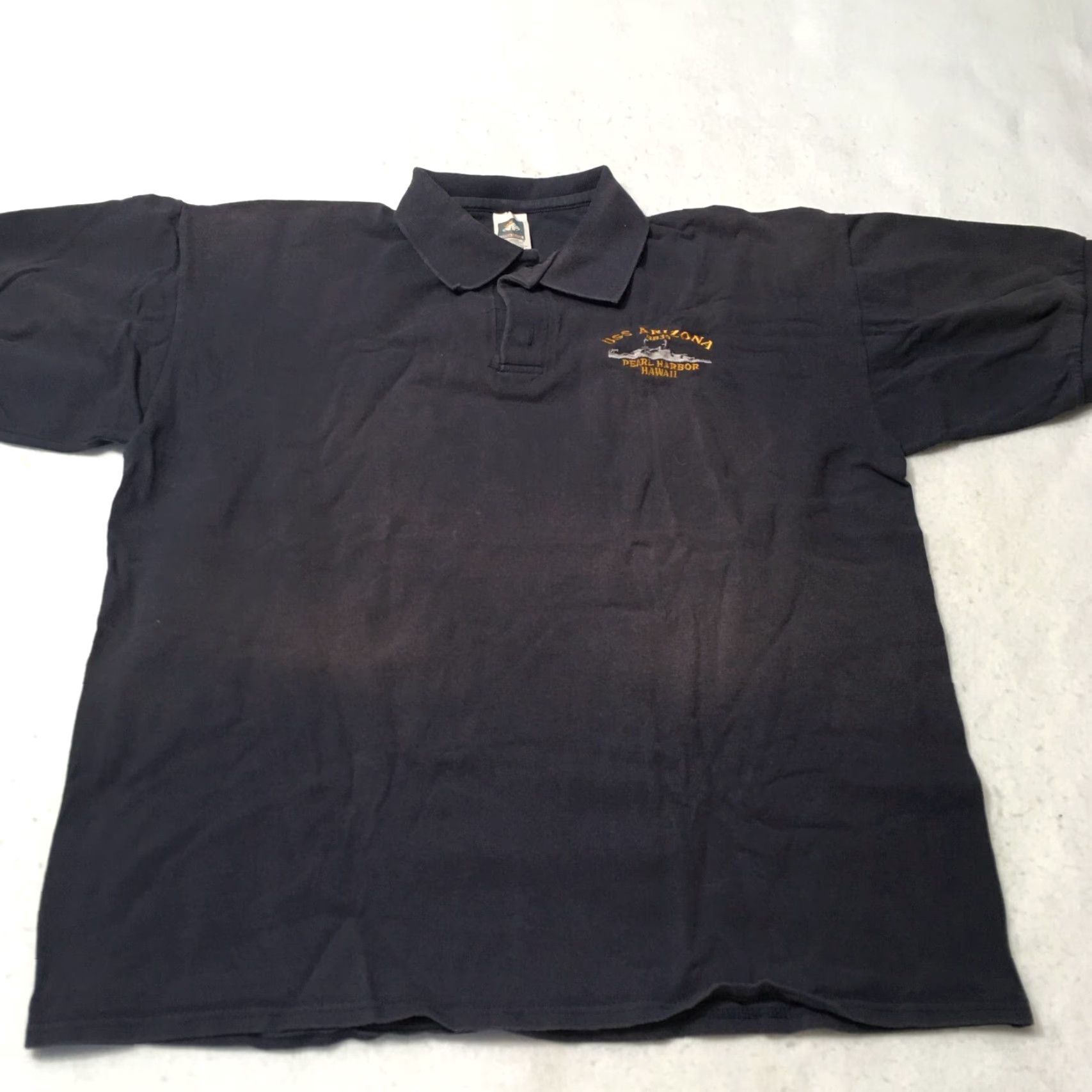 Vintage VINTAGE Cotton Deluxe USS Arizona Polo Shirt Mens XL Blue Short Sleeve BB39 Pearl Harbor Hawaii Size US XL / EU 56 / 4 - 2 Thumbnail