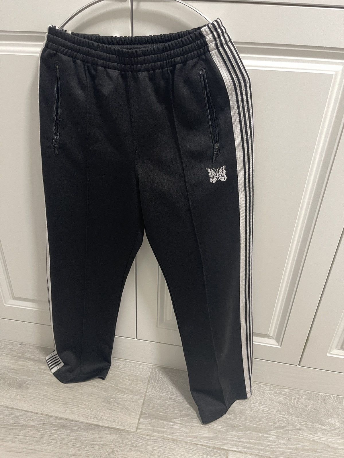 Needles Needles Track Pants Black and White | Grailed