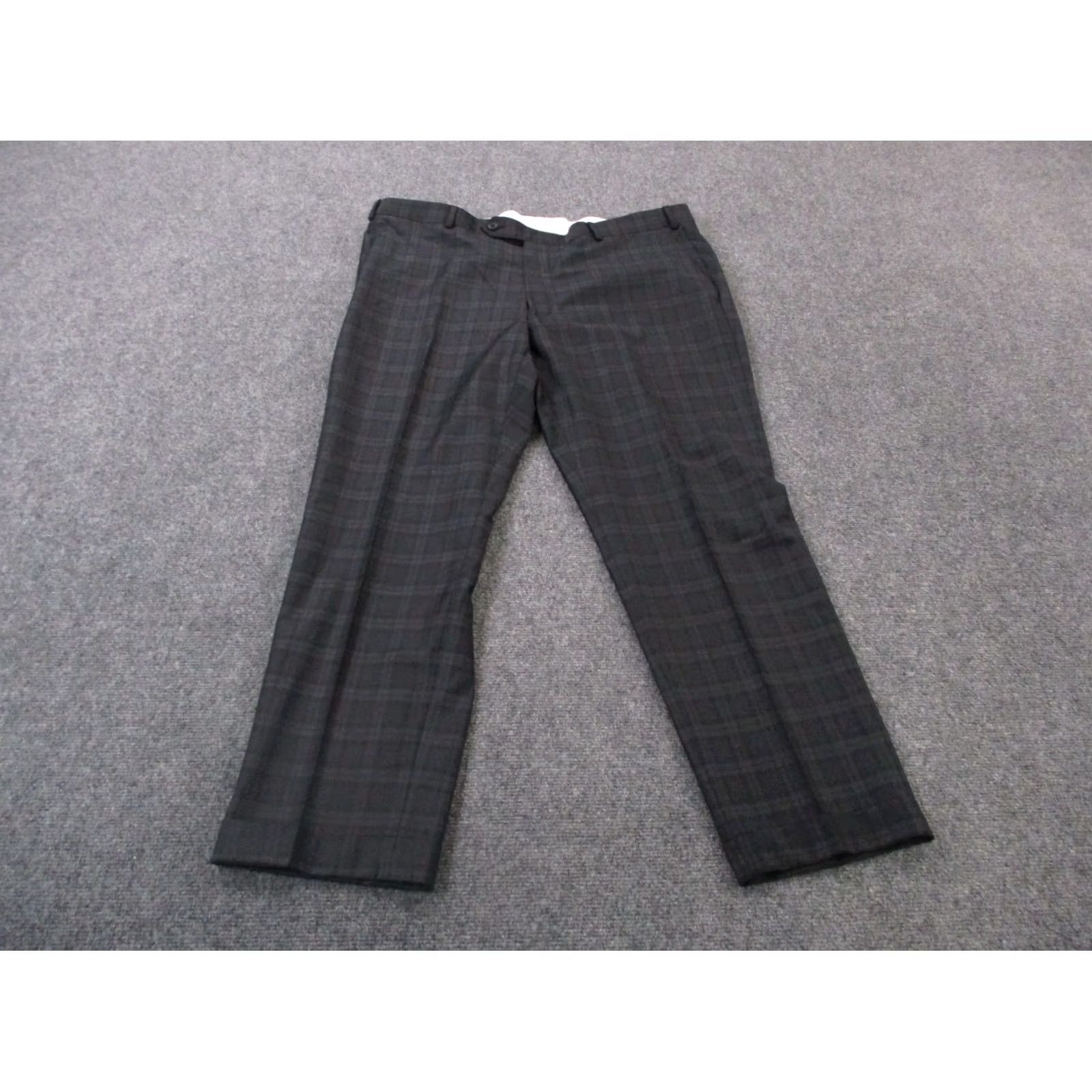 Vintage Samuelsohn Pants Men 42 X 30 Black Plaid Chino Straight Leg Preppy Casual Golf Size US 42 / EU 58 - 2 Thumbnail