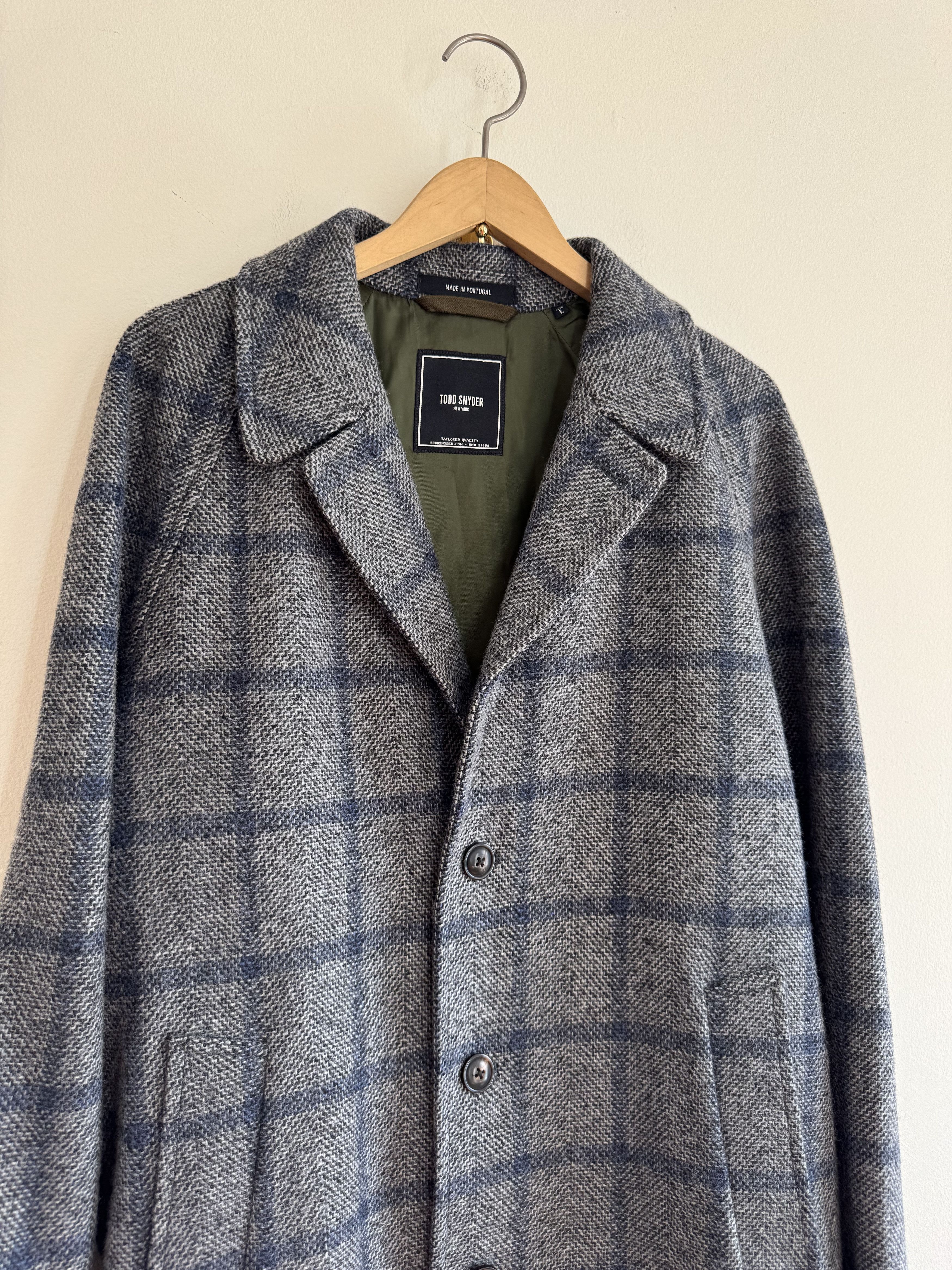 Todd Snyder Todd Snyder Italian Wool Windowpane Car Coat Size US L / EU 52-54 / 3 - 2 Thumbnail