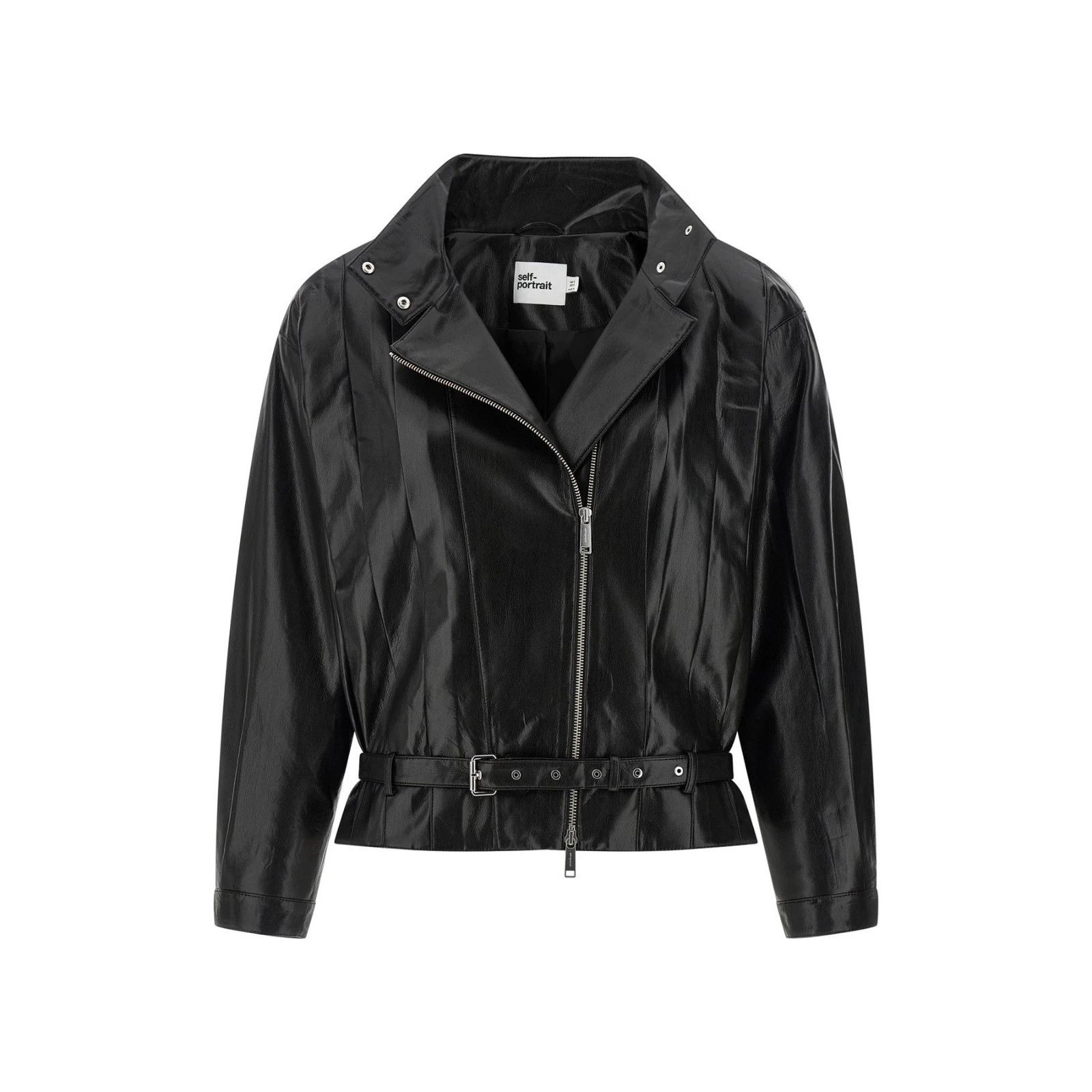 Self Portrait Black Leather Biker Jacket New & Authentic (Wo