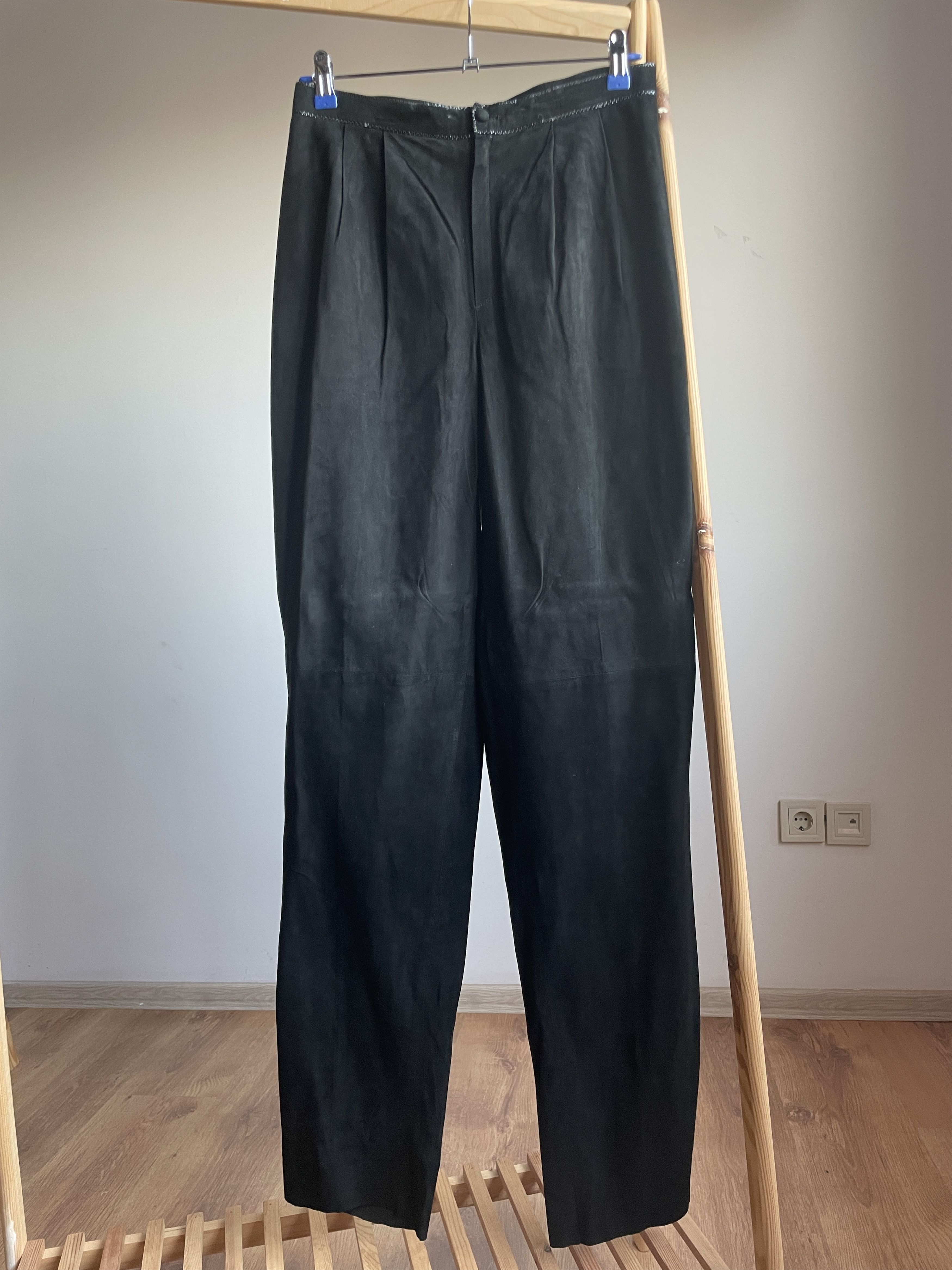 Roberto Cavalli Roberto Cavalli Firenze Vtg 80's Womens Leather Suede Pants Size 34" / US 12 / IT 48 - 1 Thumbnail