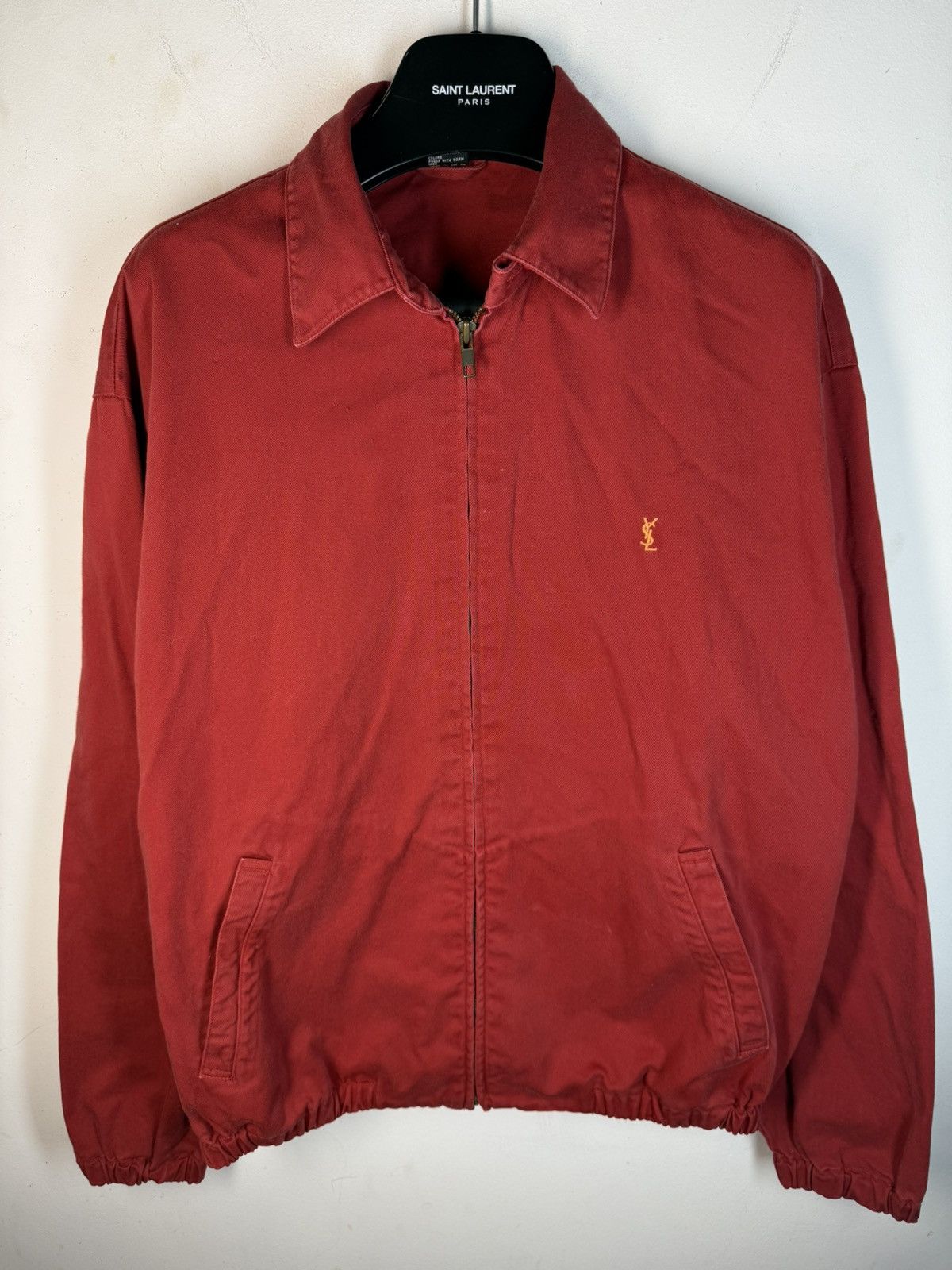 Yves Saint Laurent Cotton YSL Windbreaker Jacket 90s Bomber Zip Up Vintage Size US M / EU 48-50 / 2 - 1 Thumbnail