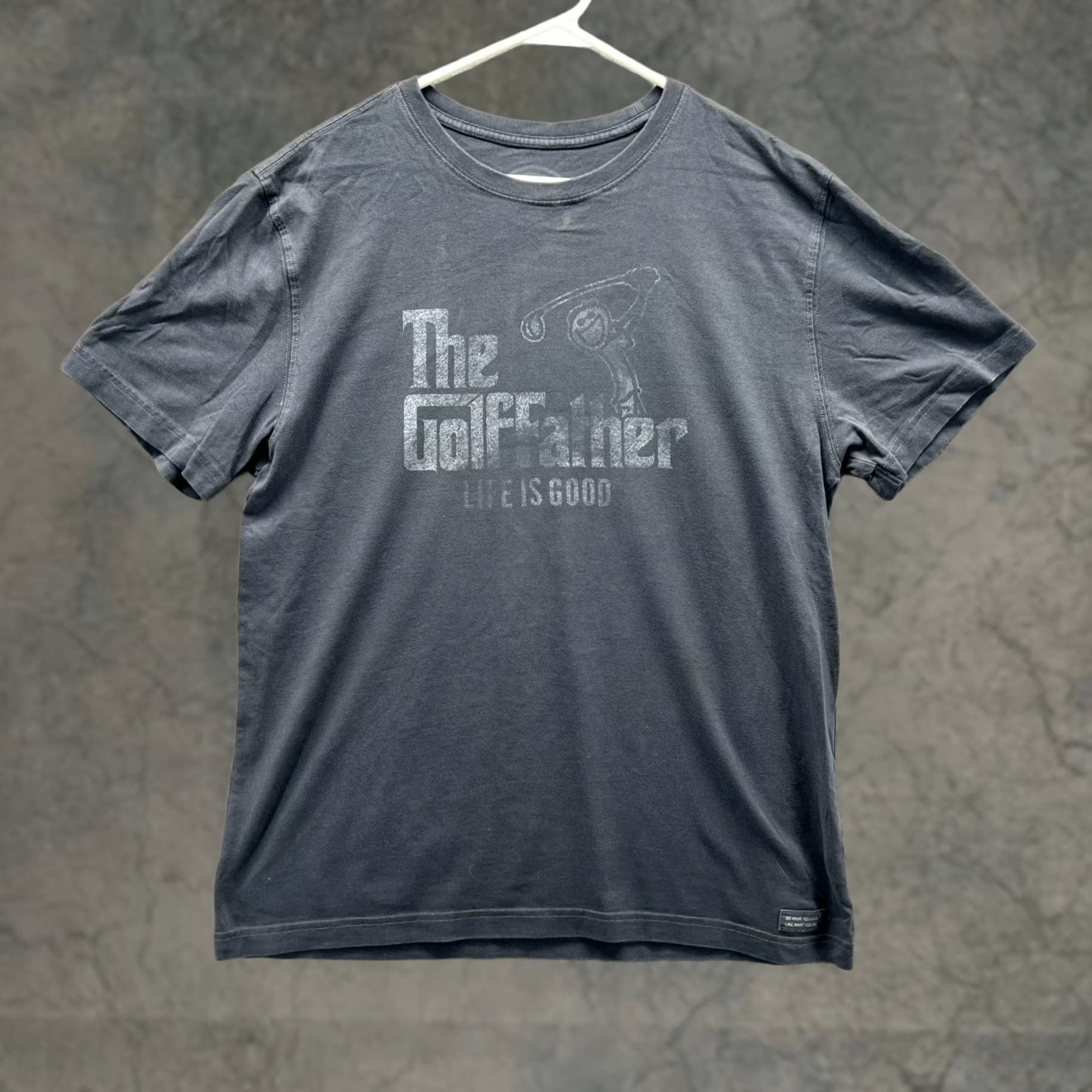 Life is Good Life is Good Shirt Mens Medium Gray Graphic Tee The GolfFather Cotton Print T-Shirt Crew Neck Short Sleeve Logo All Seasons Regular Mens Size US M / EU 48-50 / 2 - 1 Thumbnail