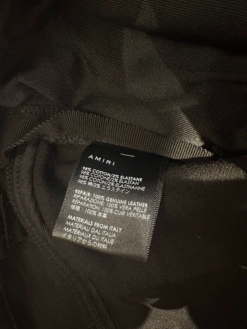 Amiri Amiri knee patch leather black jeans Size US 32 / EU 48 - 4 Thumbnail