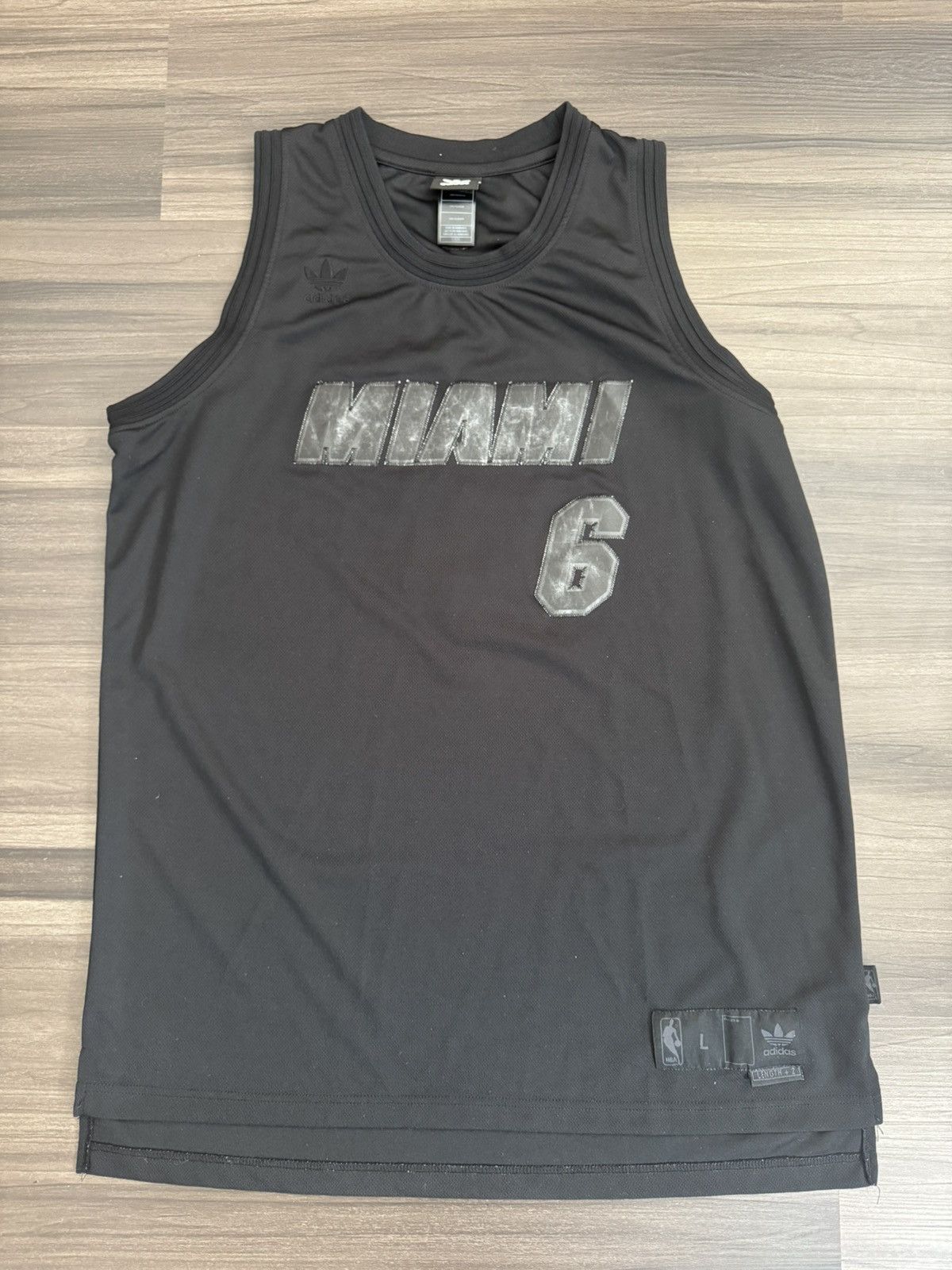 Miami Heat LeBron James #6 NBA Black Out Stitched Jersey