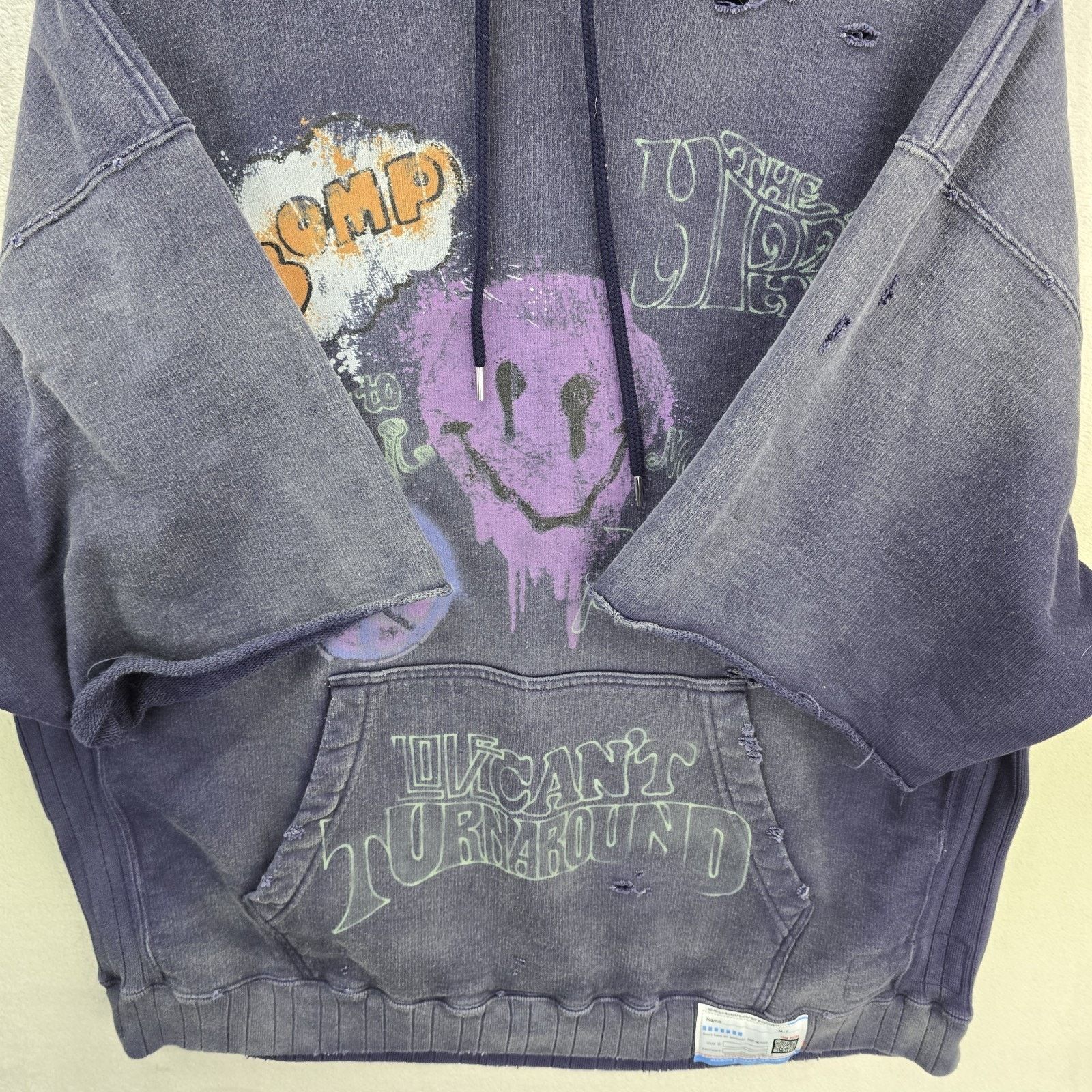Maison MIHARA YASUHIRO Maison Mihara Yasuhiro Short Sleeve Hoodie 52 XL Distressed Size US XL / EU 56 / 4 - 3 Thumbnail