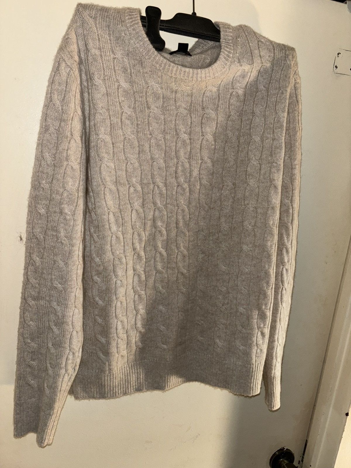 J.Crew J crew cashmere cable knit sweater beige tan white Size US M / EU 48-50 / 2 - 2 Thumbnail