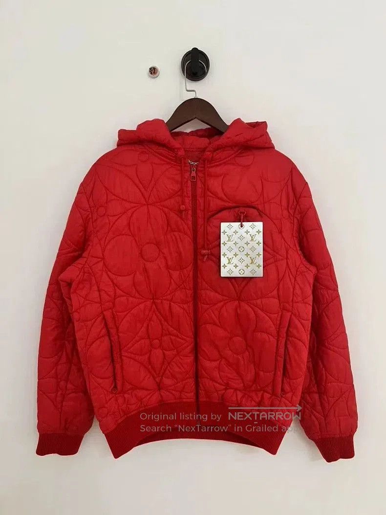 Louis Vuitton Red Louis Vuitton Quilted Hooded Jacket. Size US L / EU 52-54 / 3 - 1 Thumbnail