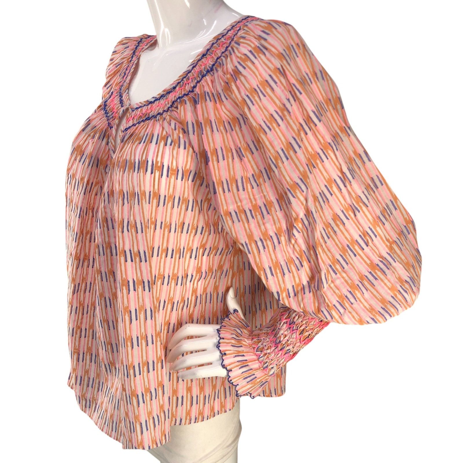 Other Thierry Colson Size XS Top Valeska Blouse Smocked Sleeve Size XS / US 0-2 / IT 36-38 - 4 Thumbnail