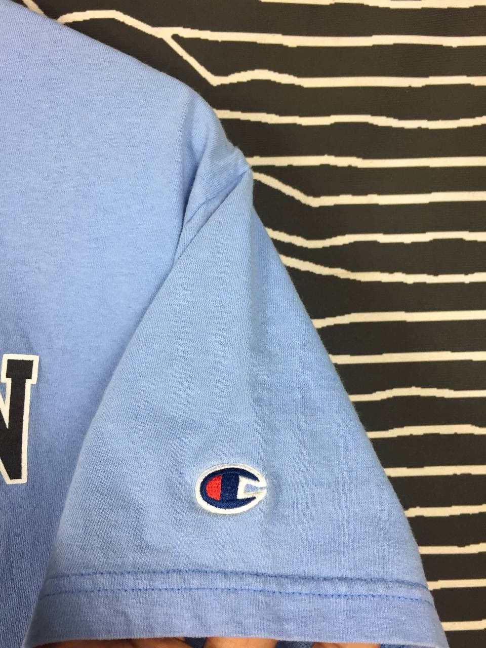 Champion × Vintage Vtg Champion Stockton University Spell Out Tee Size US M / EU 48-50 / 2 - 6 Thumbnail