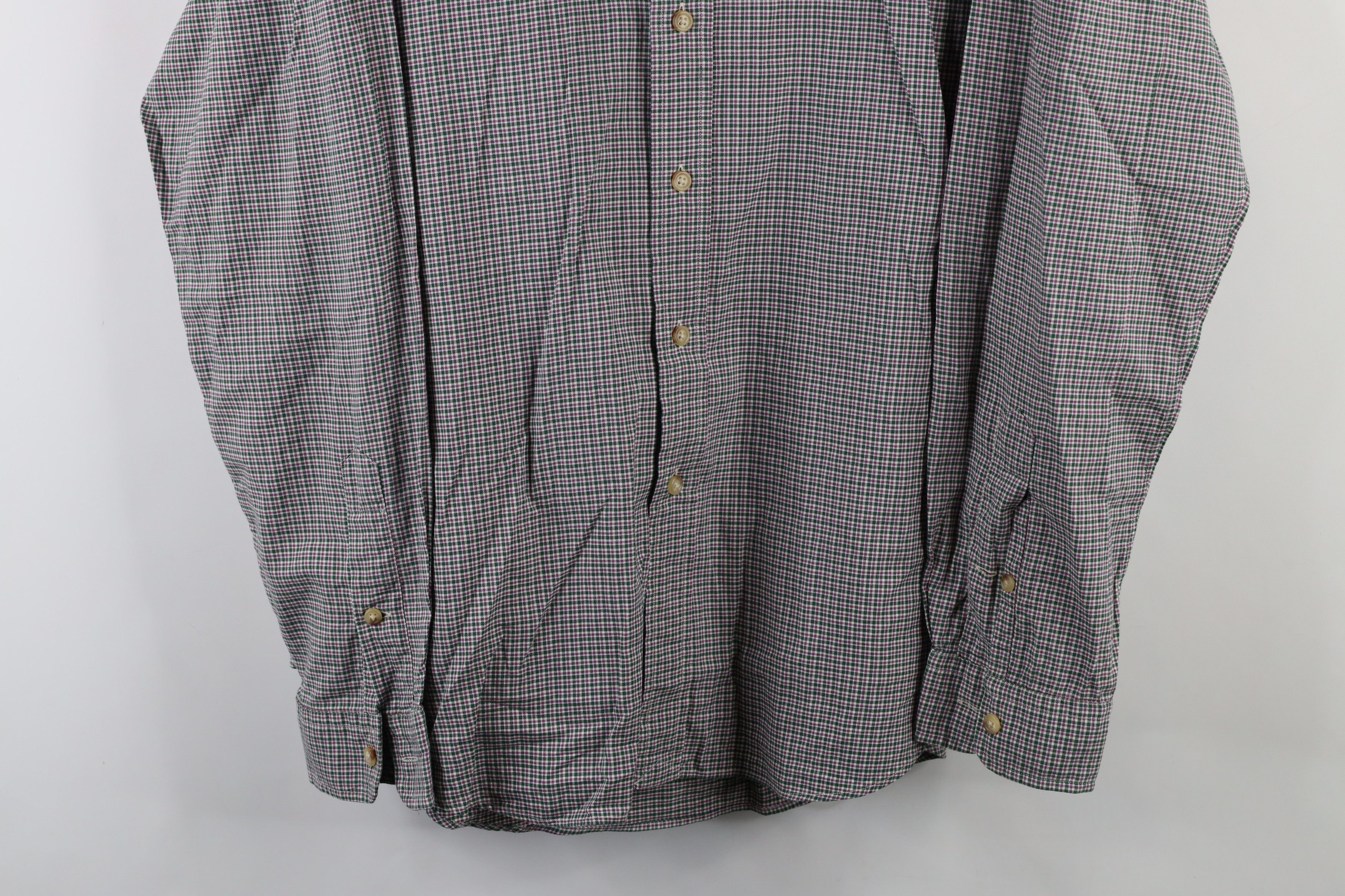 Ralph Lauren × Vintage Vintage Ralph Lauren Plaid Collared Button Down Shirt Cotton Size US XL / EU 56 / 4 - 3 Thumbnail