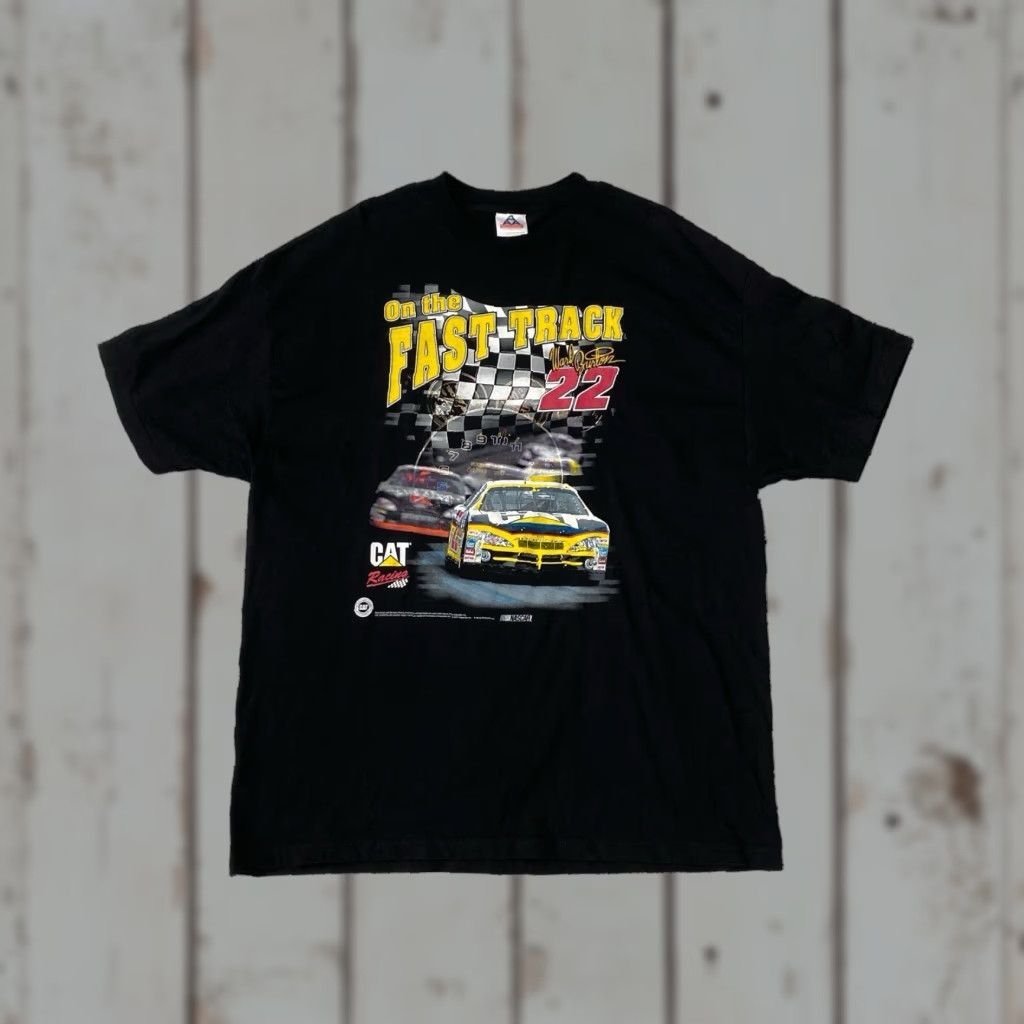 NASCAR VINTAGE NASCAR Cat Racing Fast Track Graphic T Shirt XXL Black Men 2XL Size US XXL / EU 58 / 5 - 1 Thumbnail