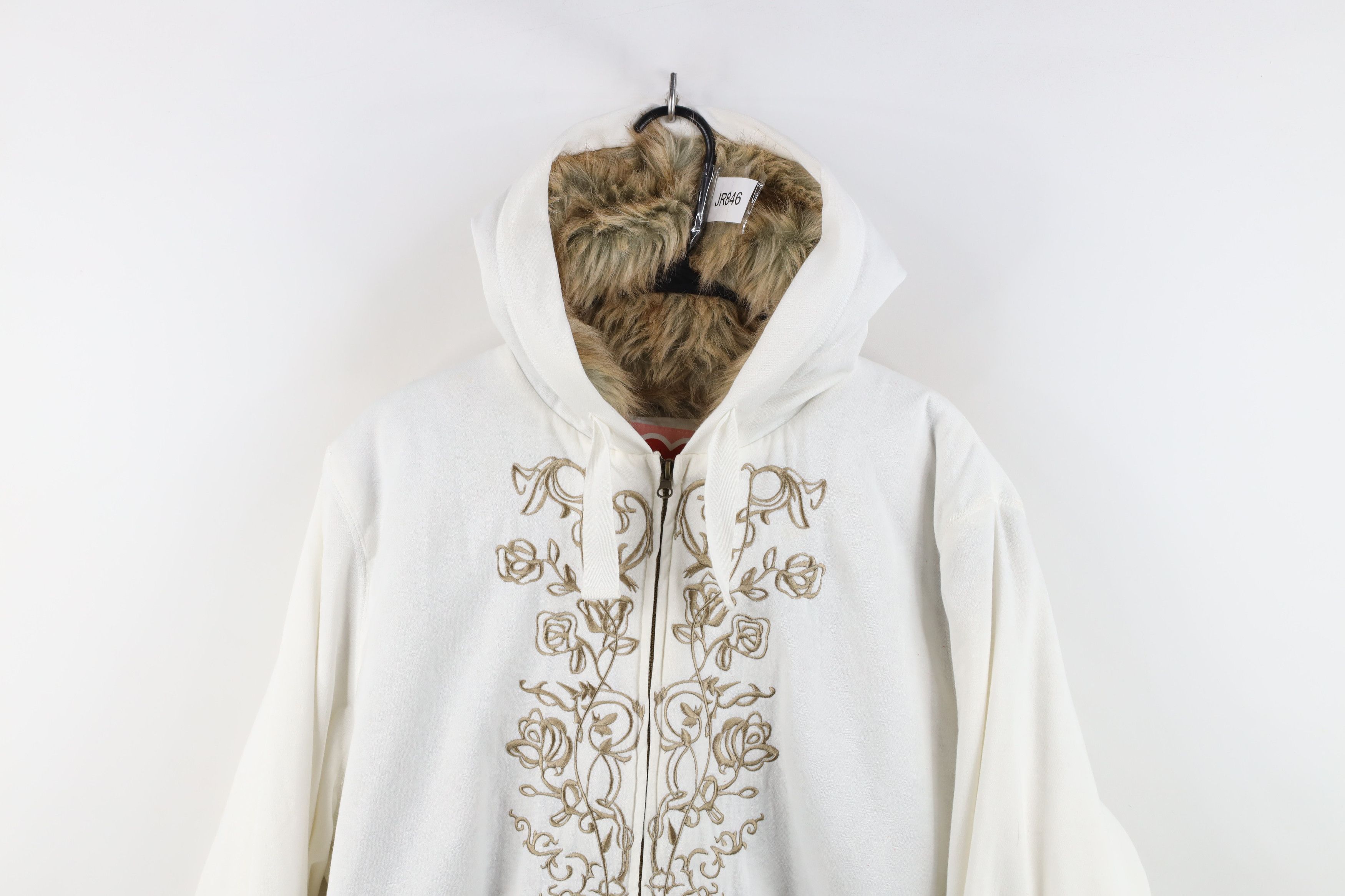 Vintage Vinatage Y2K Babydoll Flower Faux Fur Lined Thick Hoodie Size 3XL / US 20-22 - 2 Thumbnail