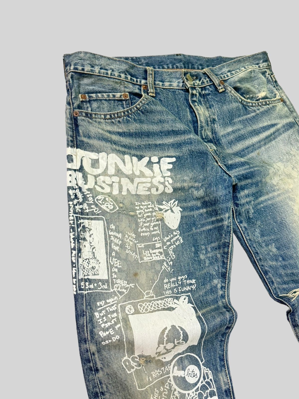 Hysteric Glamour × Japanese Brand Distressed RNA INC Junkie Business Trashed Denim Size US 34 / EU 50 - 10 Thumbnail