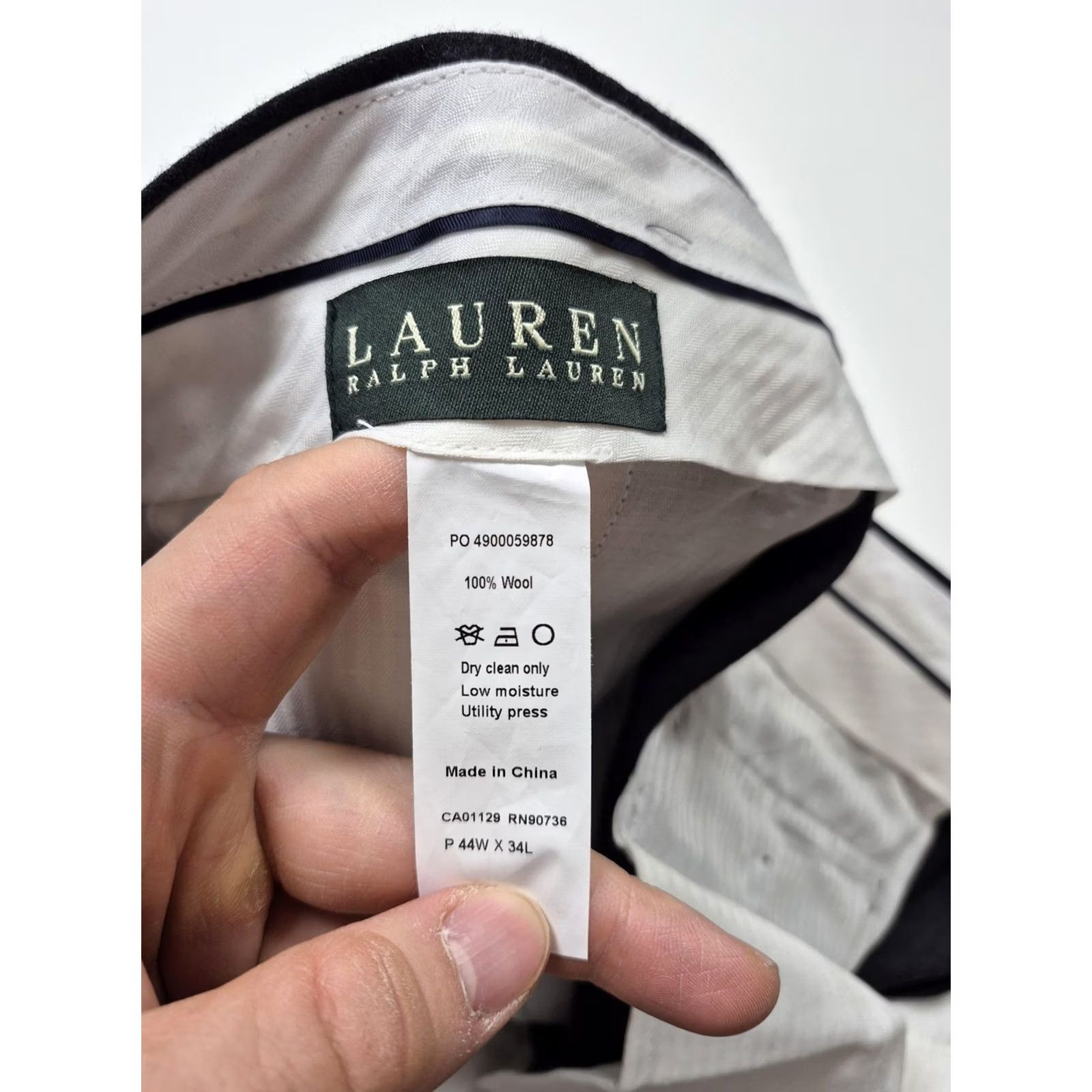 Ralph Lauren Lauren Ralph Lauren Dress Pants Mens 44 Waist 44x34 Gray Wool Straight Zip Front Pockets Vintage No Size US 44 / EU 60 - 3 Thumbnail
