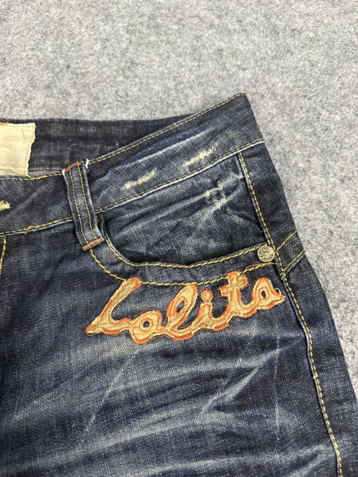 Hysteric Glamour A16 VINTAGE LOLITA DISTRESS CLAWMARK MUDWASH Size US 33 - 23 Thumbnail