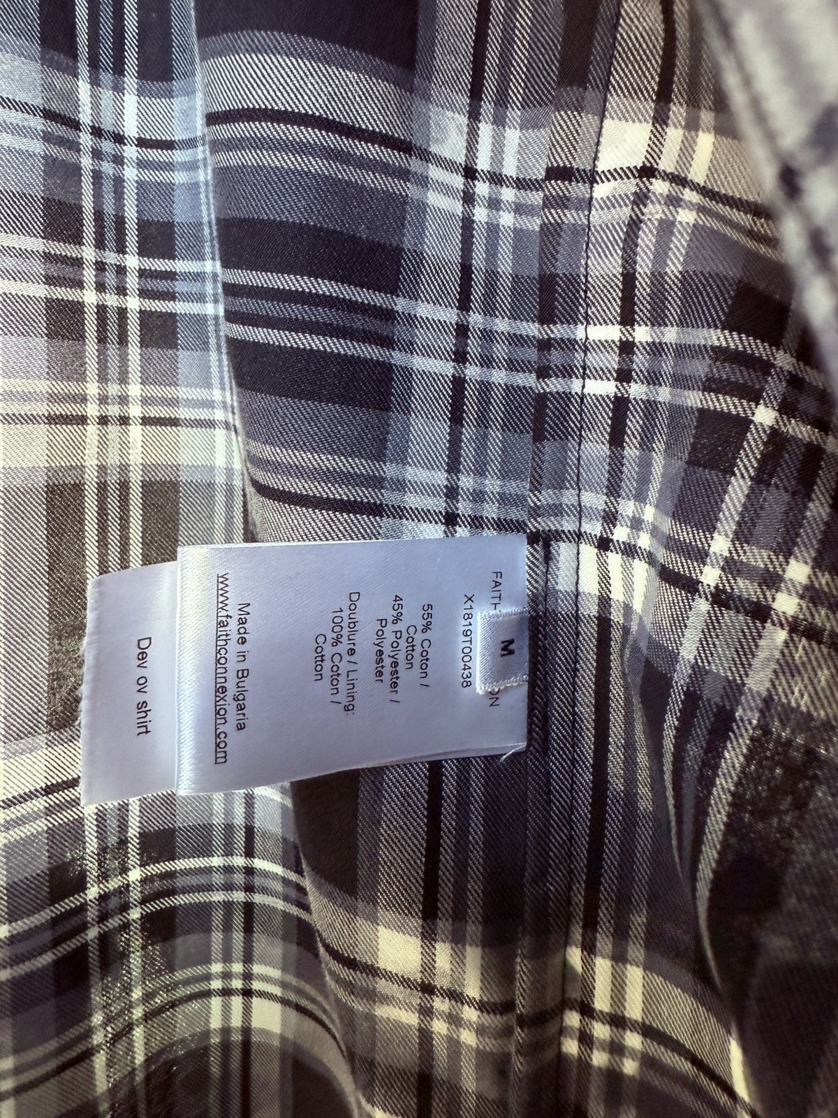 Faith Connexion Faith Connexion Oversized Plaid Shirt with velvet patches M Size US M / EU 48-50 / 2 - 6 Thumbnail