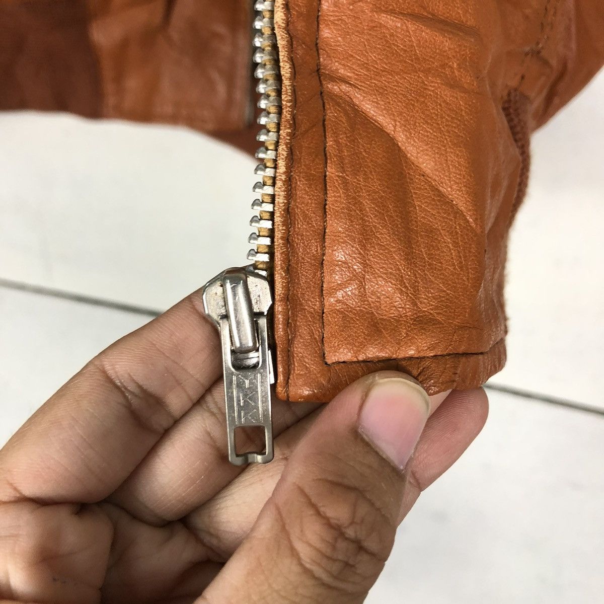 Japanese Brand 🔥VINTAGE BIKER LEATHER JACKET BLANKET CHECK TARTAN JAPAN Size US M / EU 48-50 / 2 - 16 Thumbnail