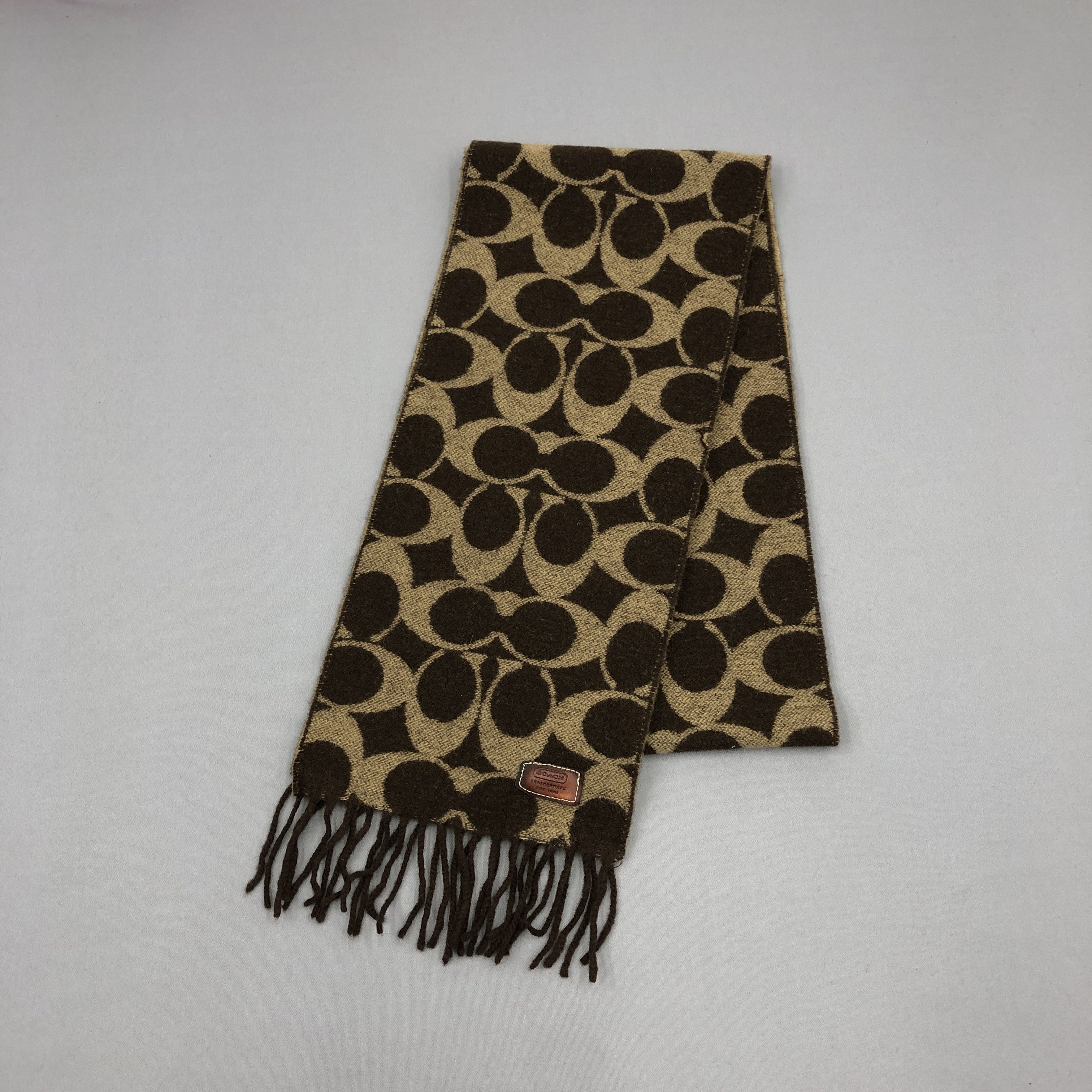 Coach × Vintage Vintage Coach Scarf Muffler Wool Cashmere Scarves Size ONE SIZE - 4 Thumbnail